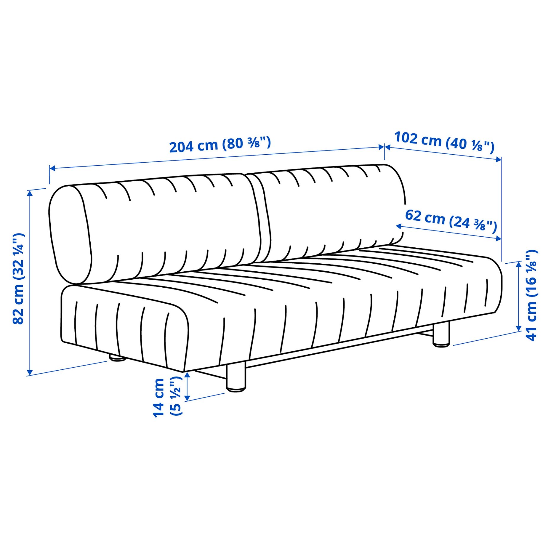 IKEA PS 2026, τριθέσιος καναπές-κρεβάτι, 206.203.44