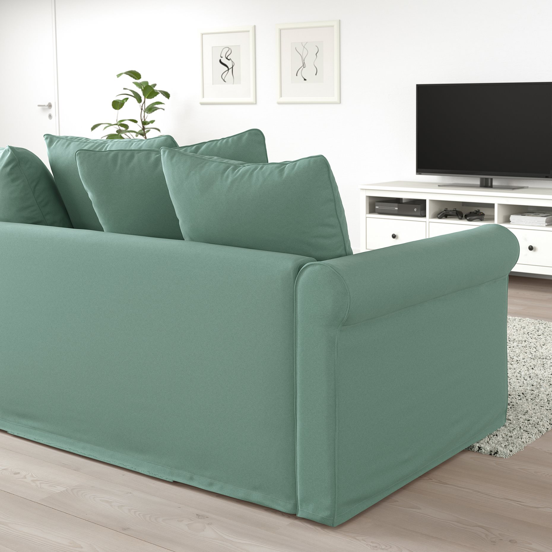 GRÖNLID, 3-seat sofa with chaise longue, 294.088.43