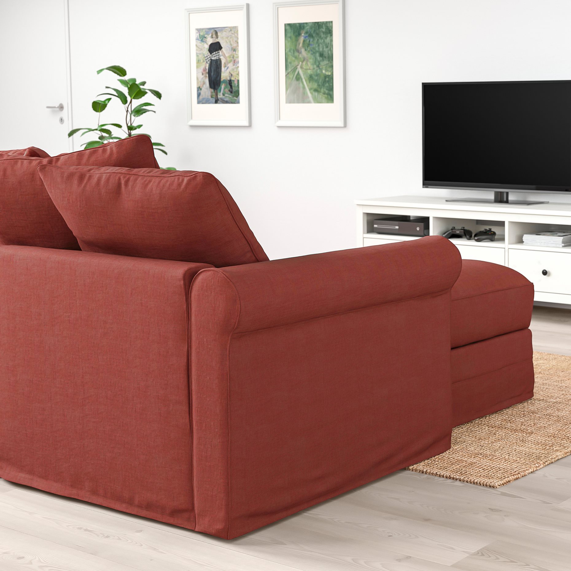GRÖNLID, 3-seat sofa with chaise longue, 294.089.75