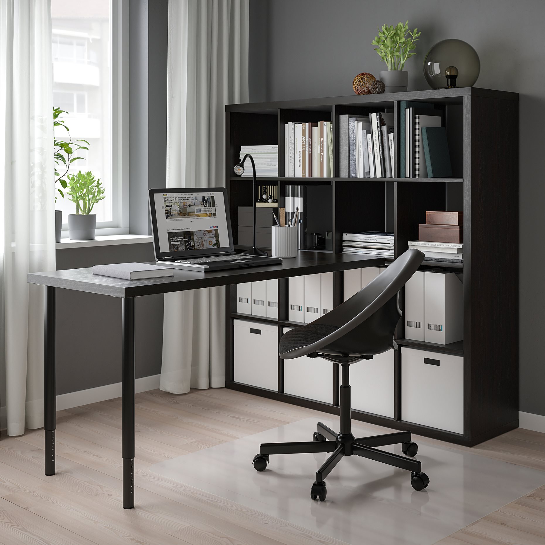 KALLAX/LAGKAPTEN, desk combination, 147x179x147 cm, 294.816.78