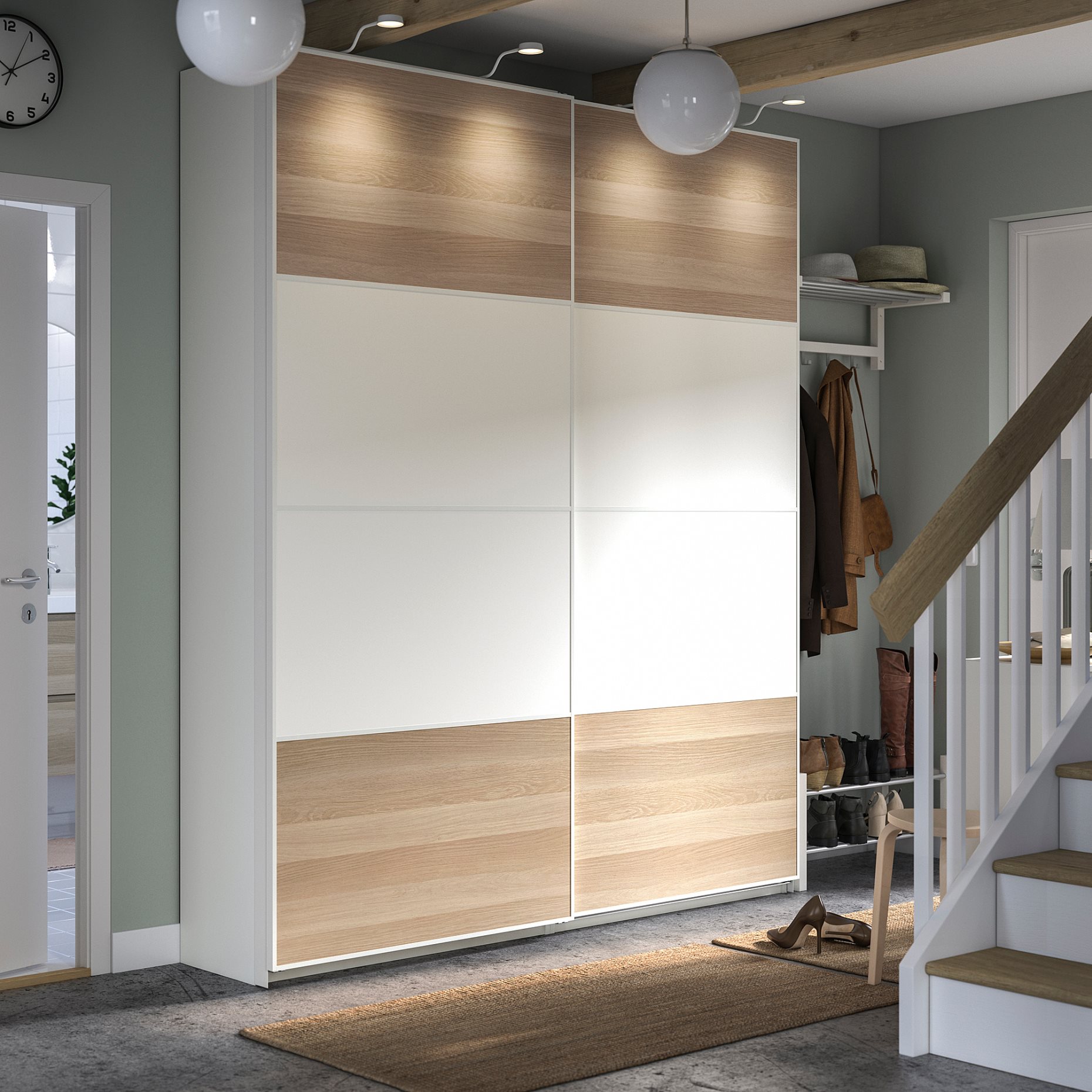 PAX/MEHAMN, wardrobe combination, 200x43x236 cm, 295.026.14
