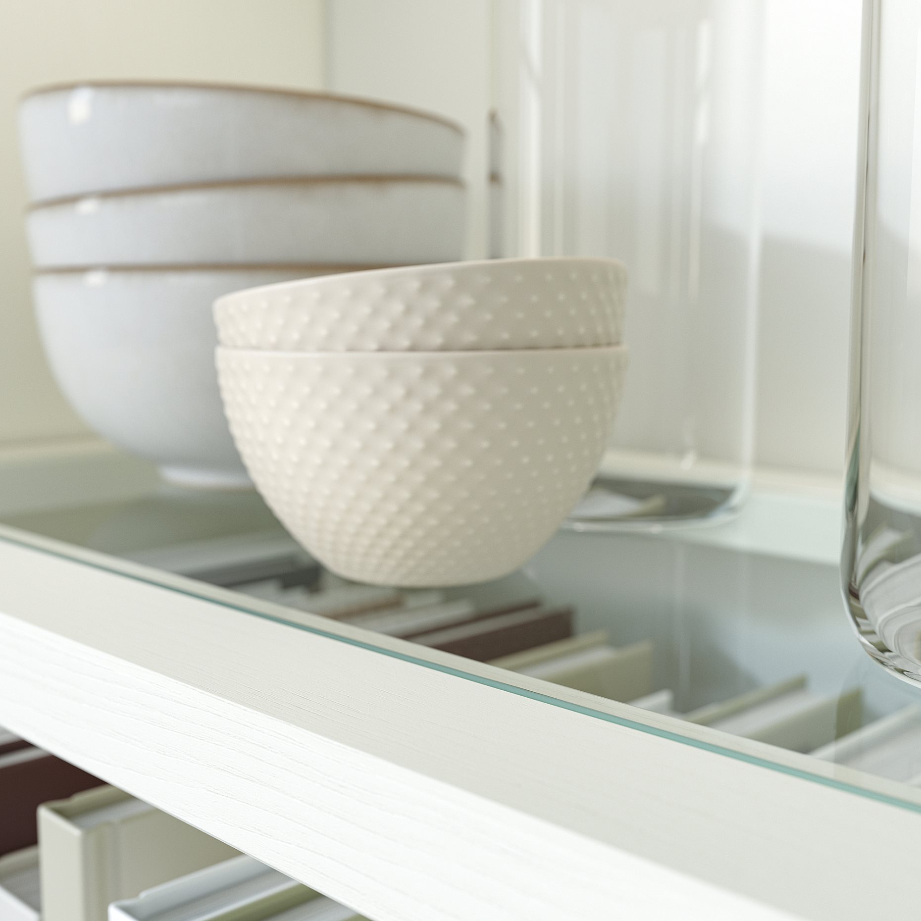 HAVSTA, glass-door cabinet with plinth, 121x37x134 cm, 295.346.72
