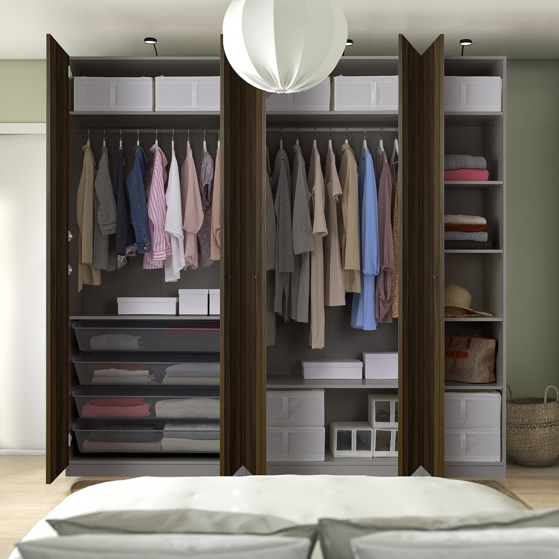 PAX/STORKLINTA, wardrobe combination, 250x60x236 cm, 295.628.39