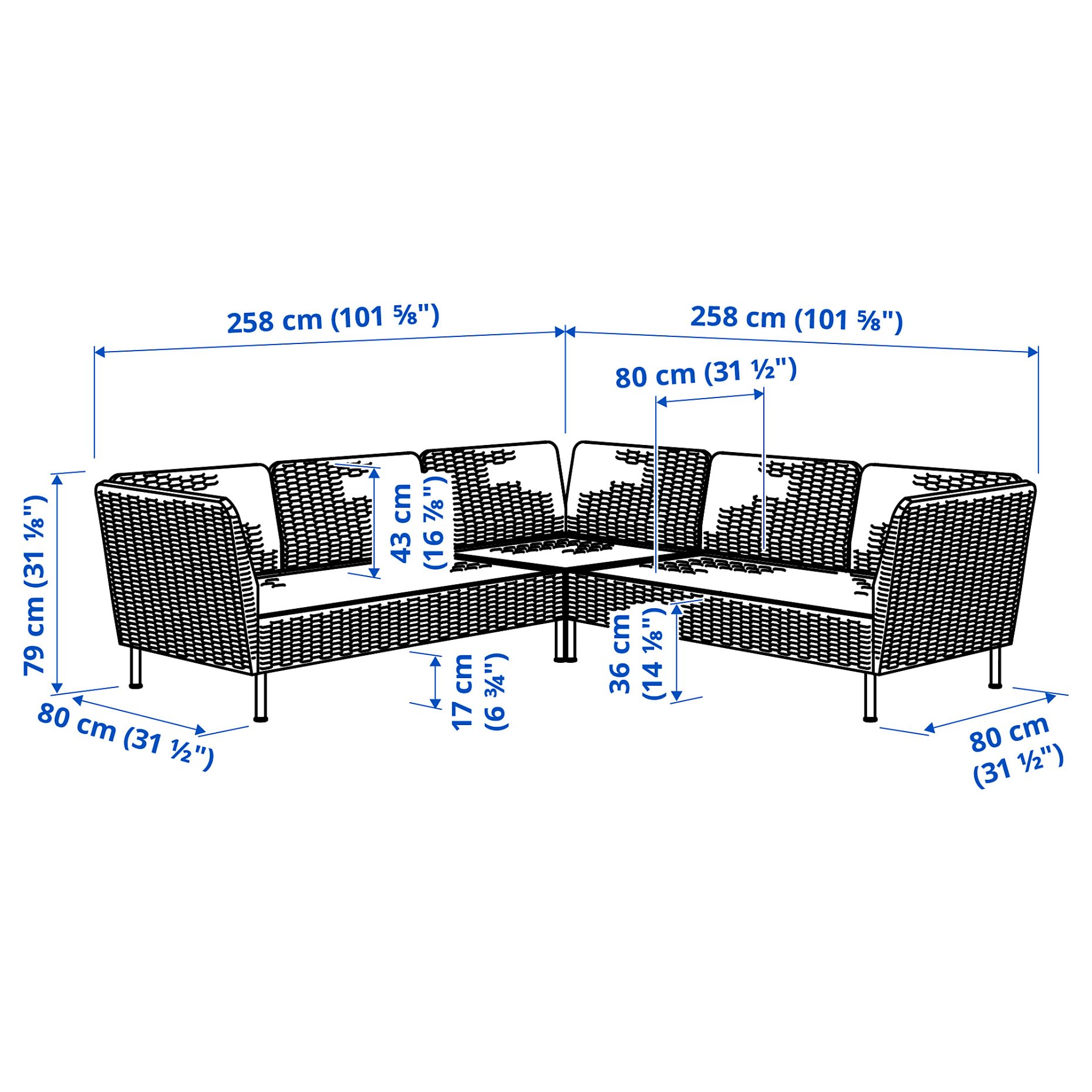 VITTSKÄR, 4-seat conversation set, outdoor, 295.912.43