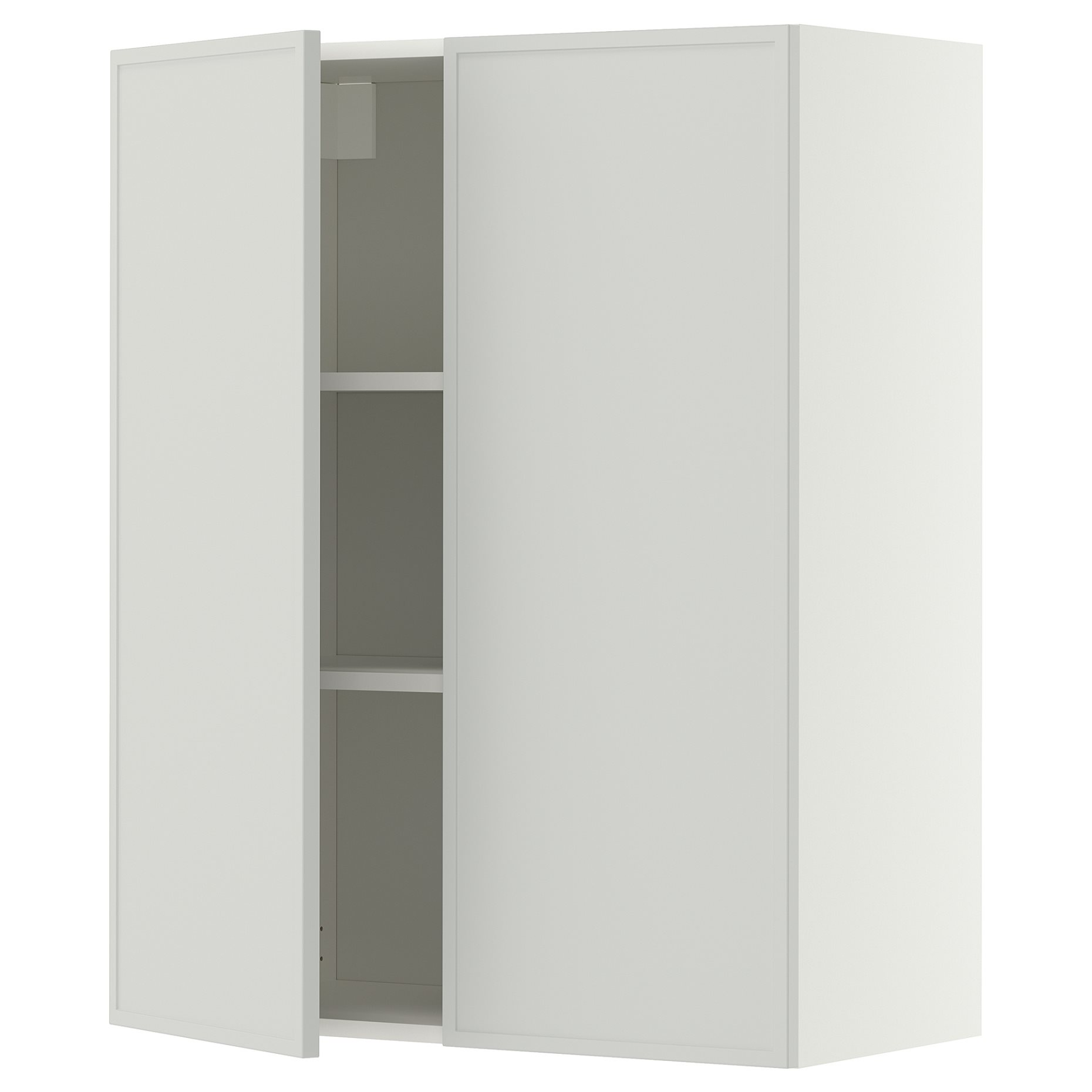 METOD, wall cabinet with shelves/2 doors, 80x100 cm, 296.056.93