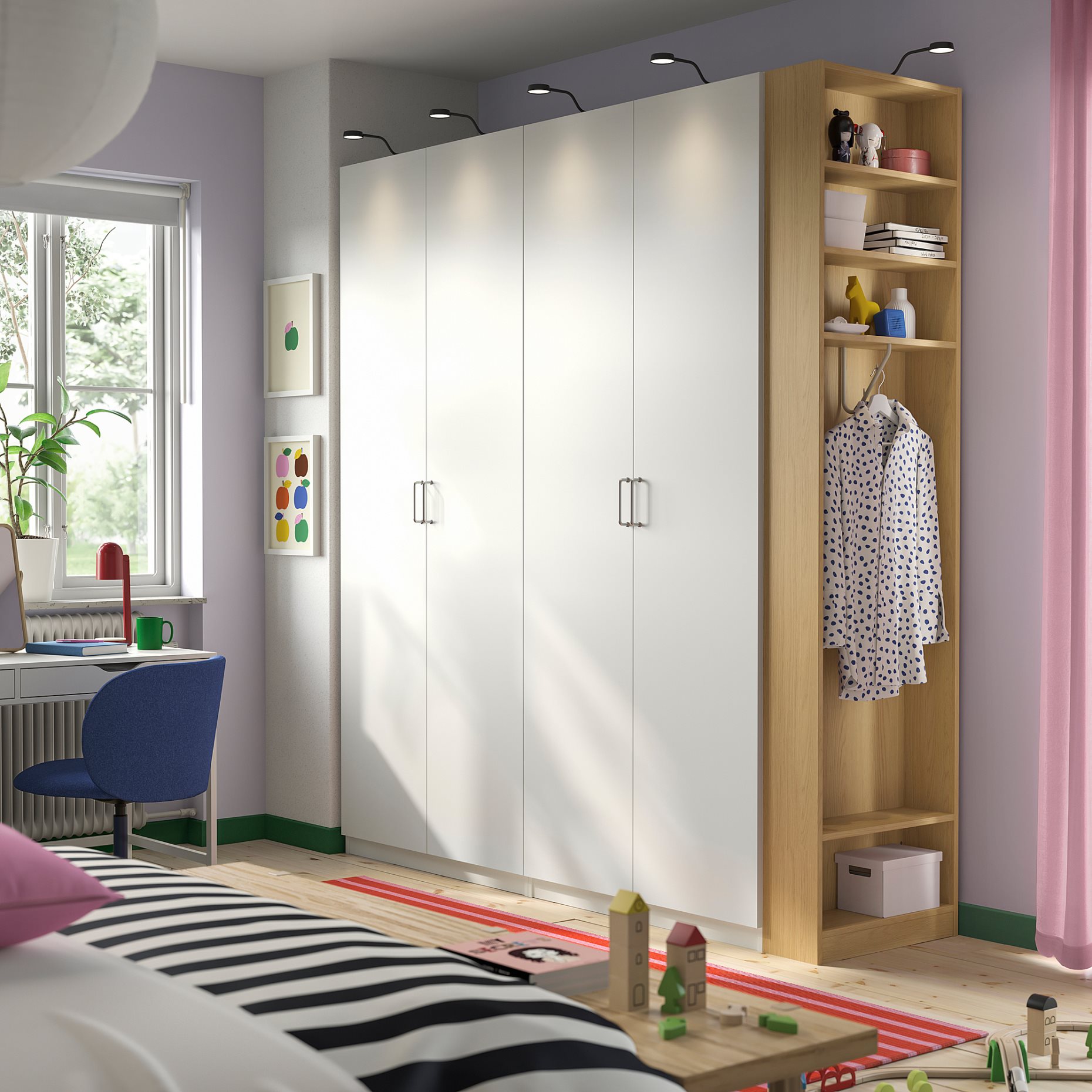 PAX/FORSAND, συνδυασμός ντουλάπας, 220x60x236 cm, 296.070.36