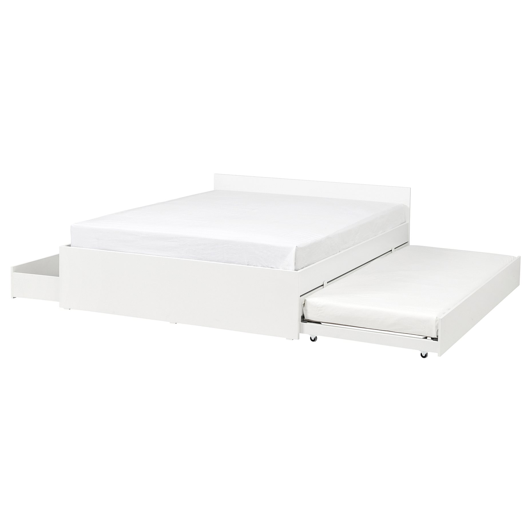 VIHALS, bed frame with 2 storage boxes/1 trundle bed, 160x200 cm/80x200 cm, 296.347.23