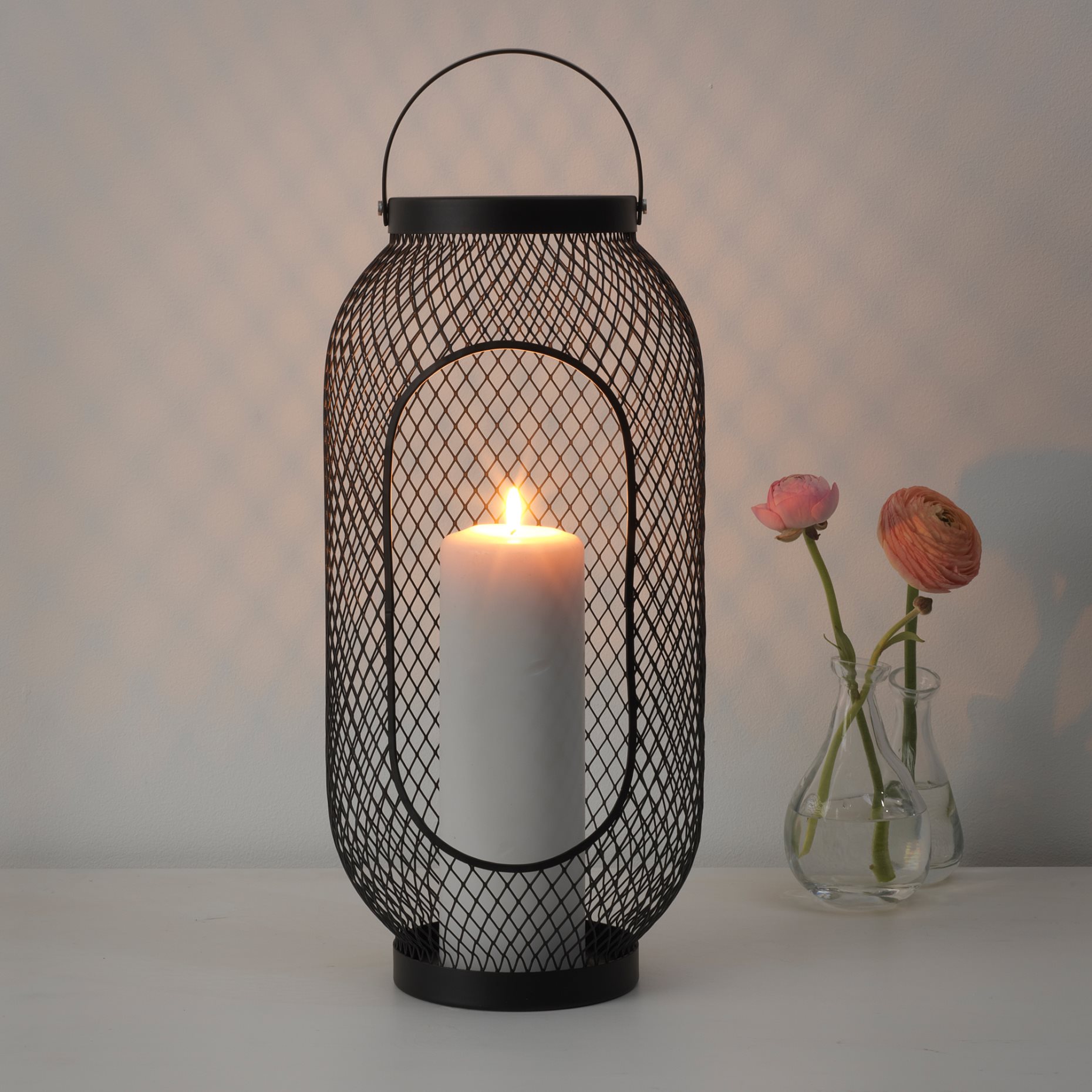 TOPPIG, lantern for block candle, 49 cm, 303.273.08