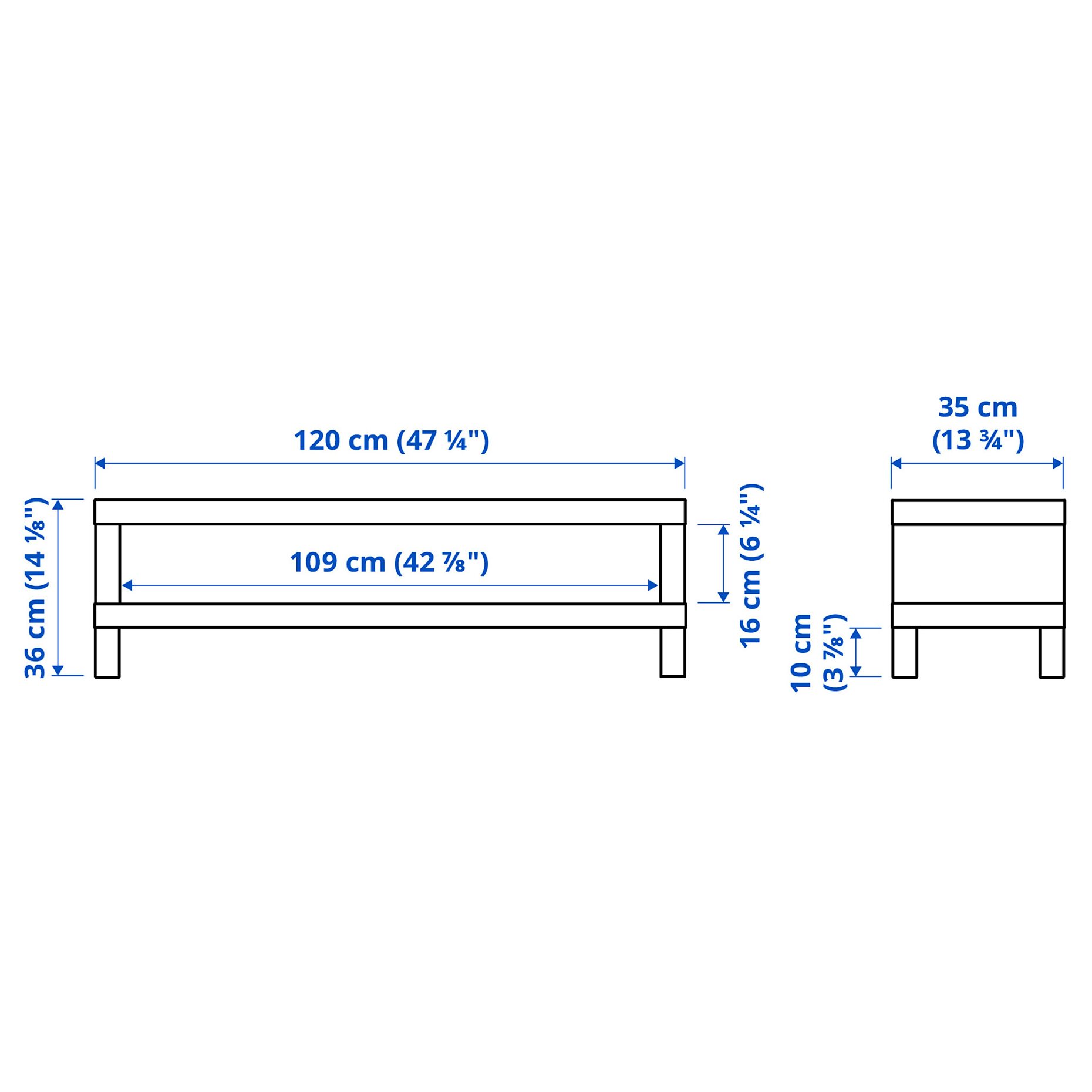 LACK, TV bench, 120x35x36 cm, 304.988.90