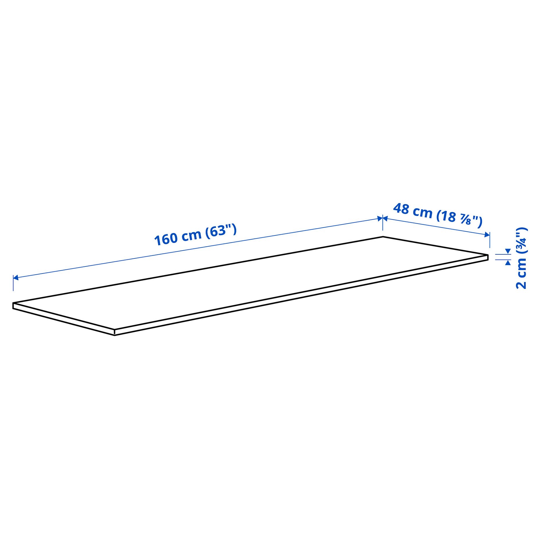 MITTZON, table top, 160x48 cm, 305.278.40