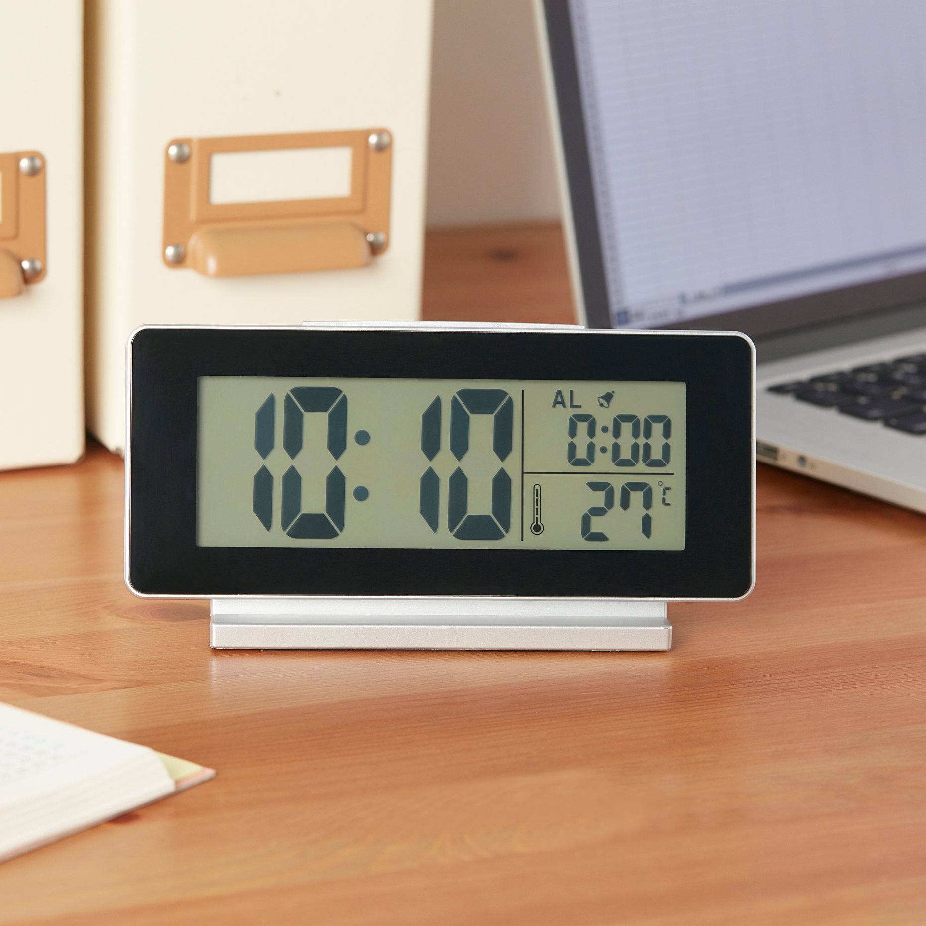 FILMIS, clock/thermometer/alarm low-voltage, 16.5x9 cm, 305.408.27