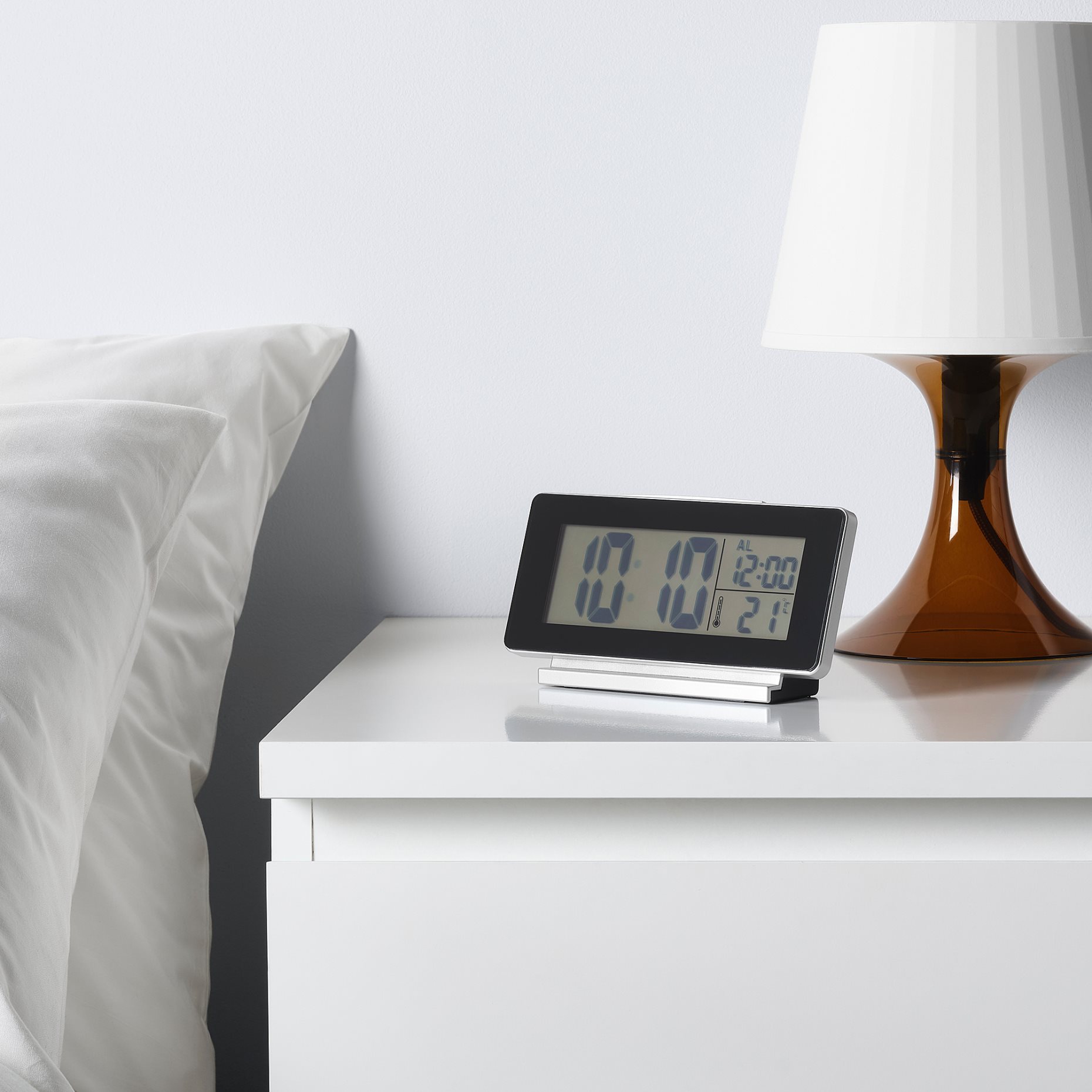 FILMIS, clock/thermometer/alarm low-voltage, 16.5x9 cm, 305.408.27