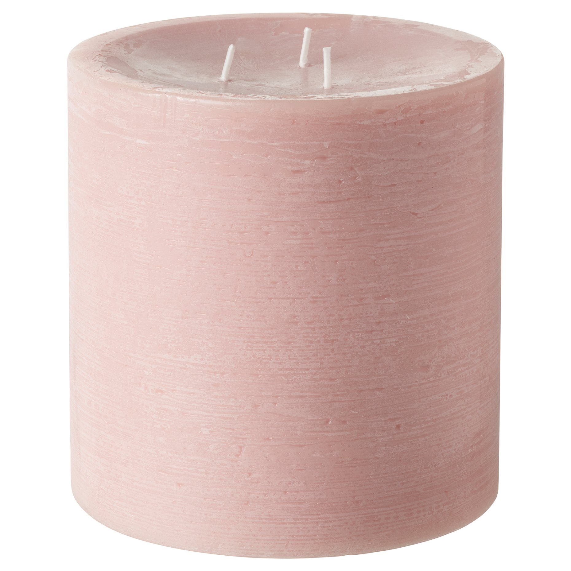 GRÄNSSKOG, unscented pillar candle 3 wick, 14 cm, 305.480.55