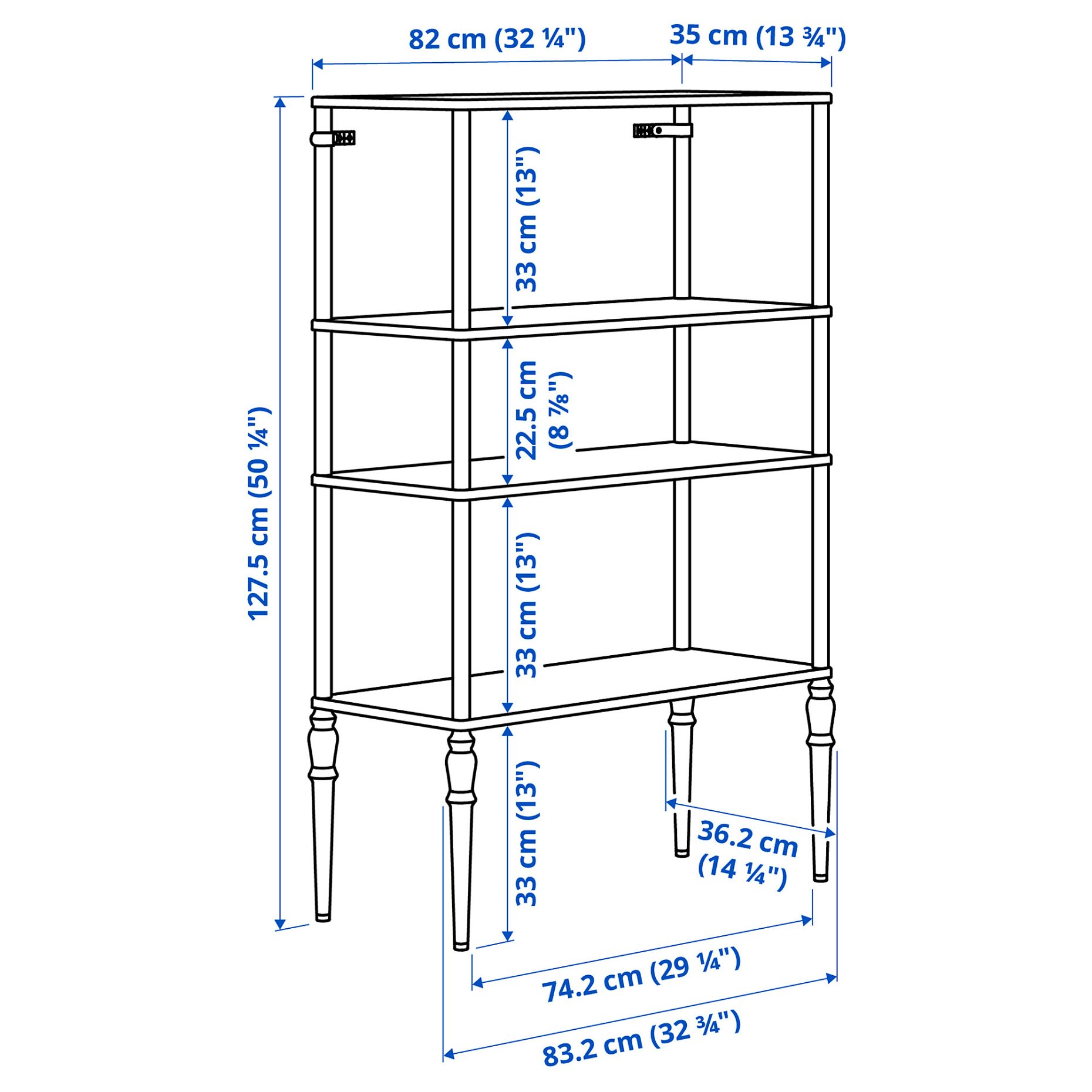SÅGMÄSTARE, ραφιέρα, 83x36x128 cm, 305.702.49