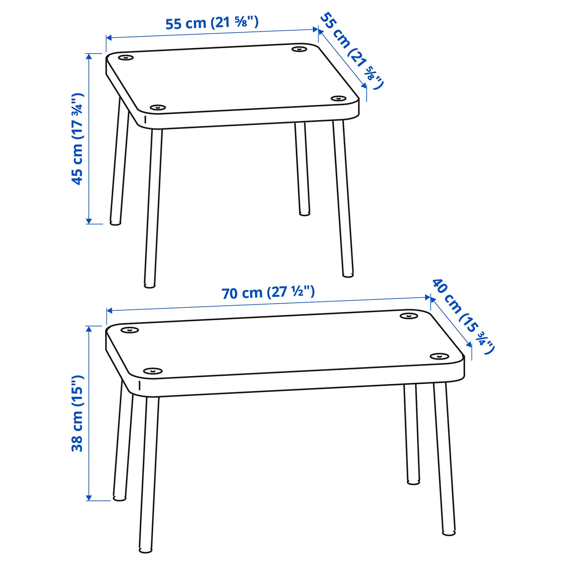 SONHULT, nest of tables, set of 2, 305.785.56