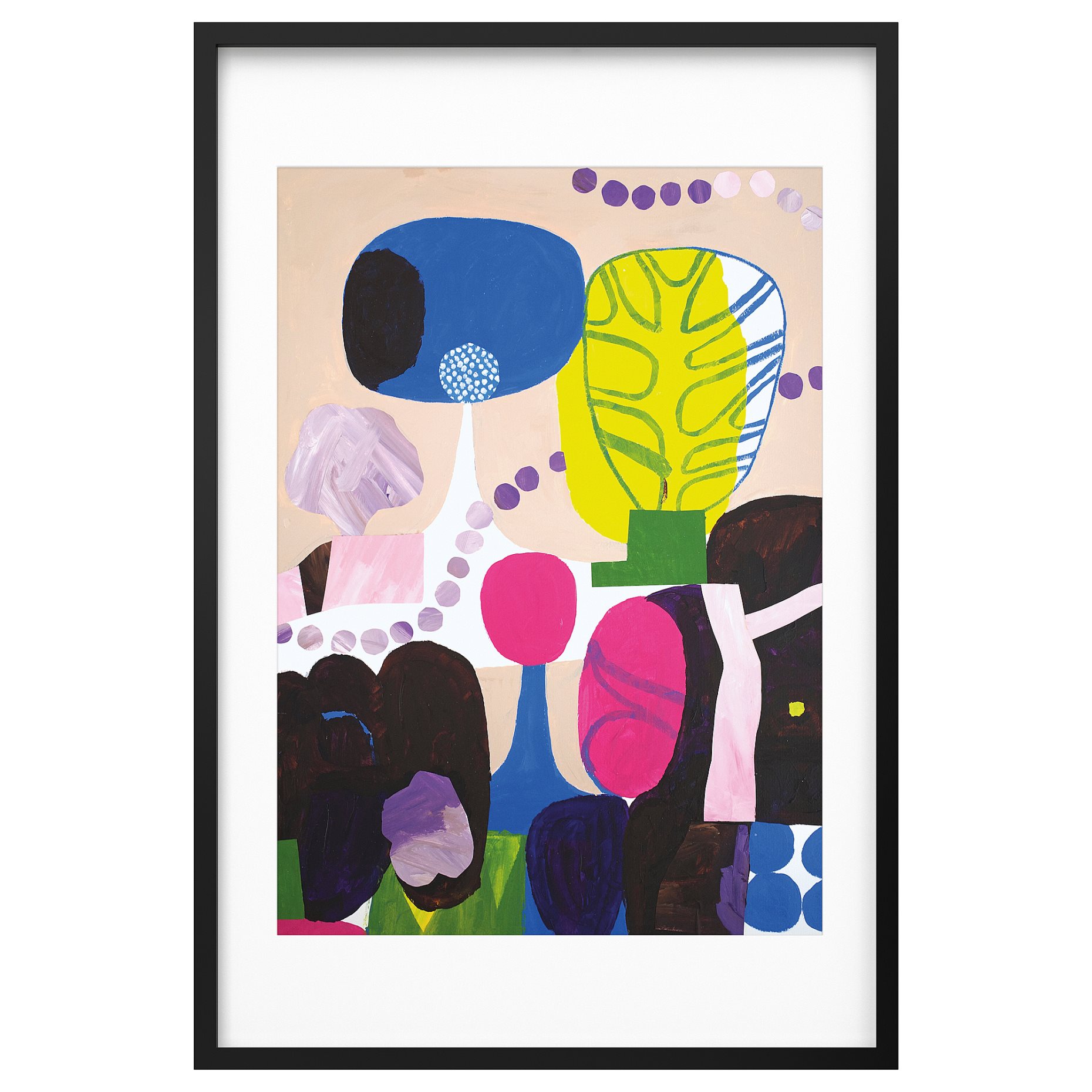 RODALM, κορνίζα με πόστερ/λόφοι και δέντρα, 61x91 cm, 305.789.00
