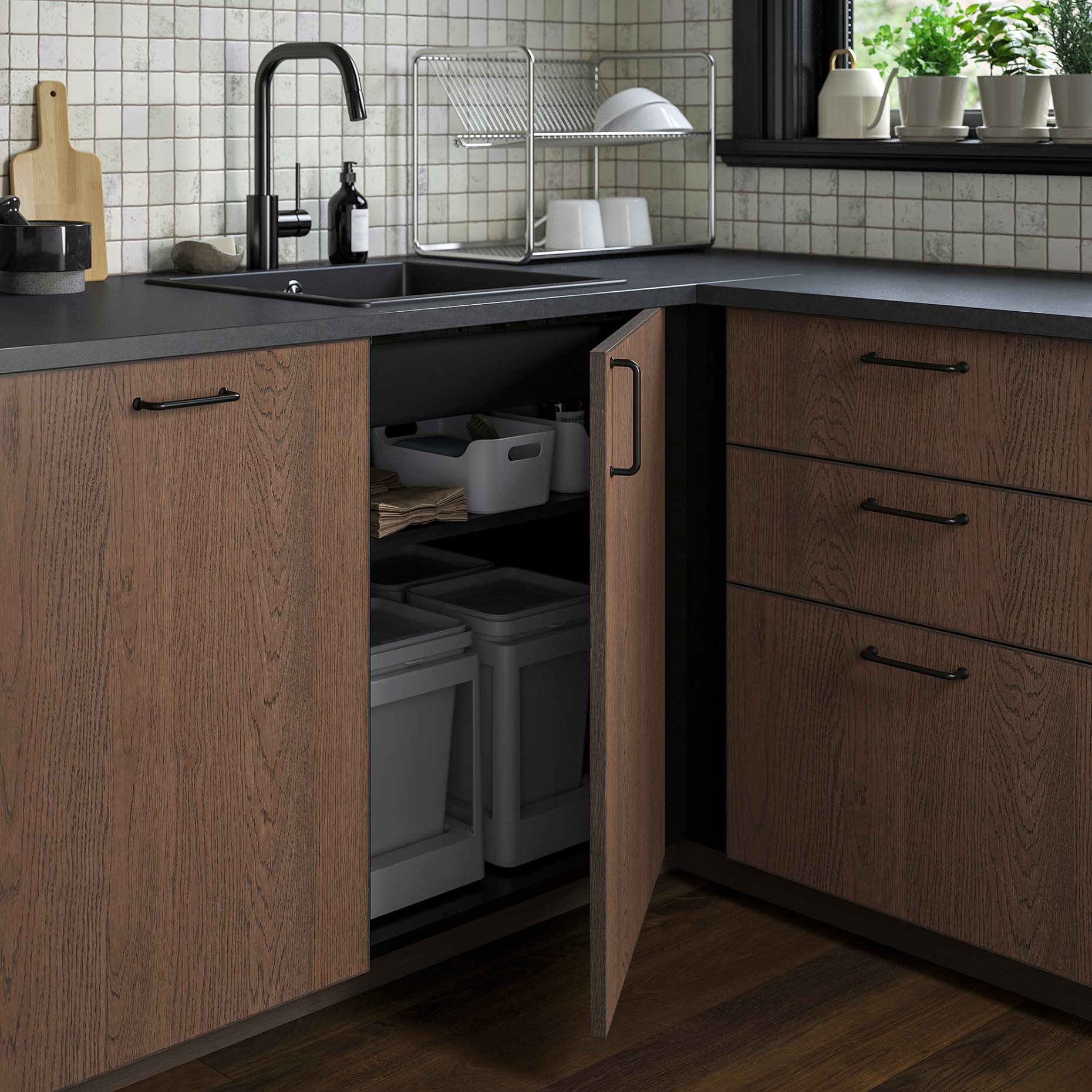 METOD corner base cabinet frame, 128x60x80 cm 30591685