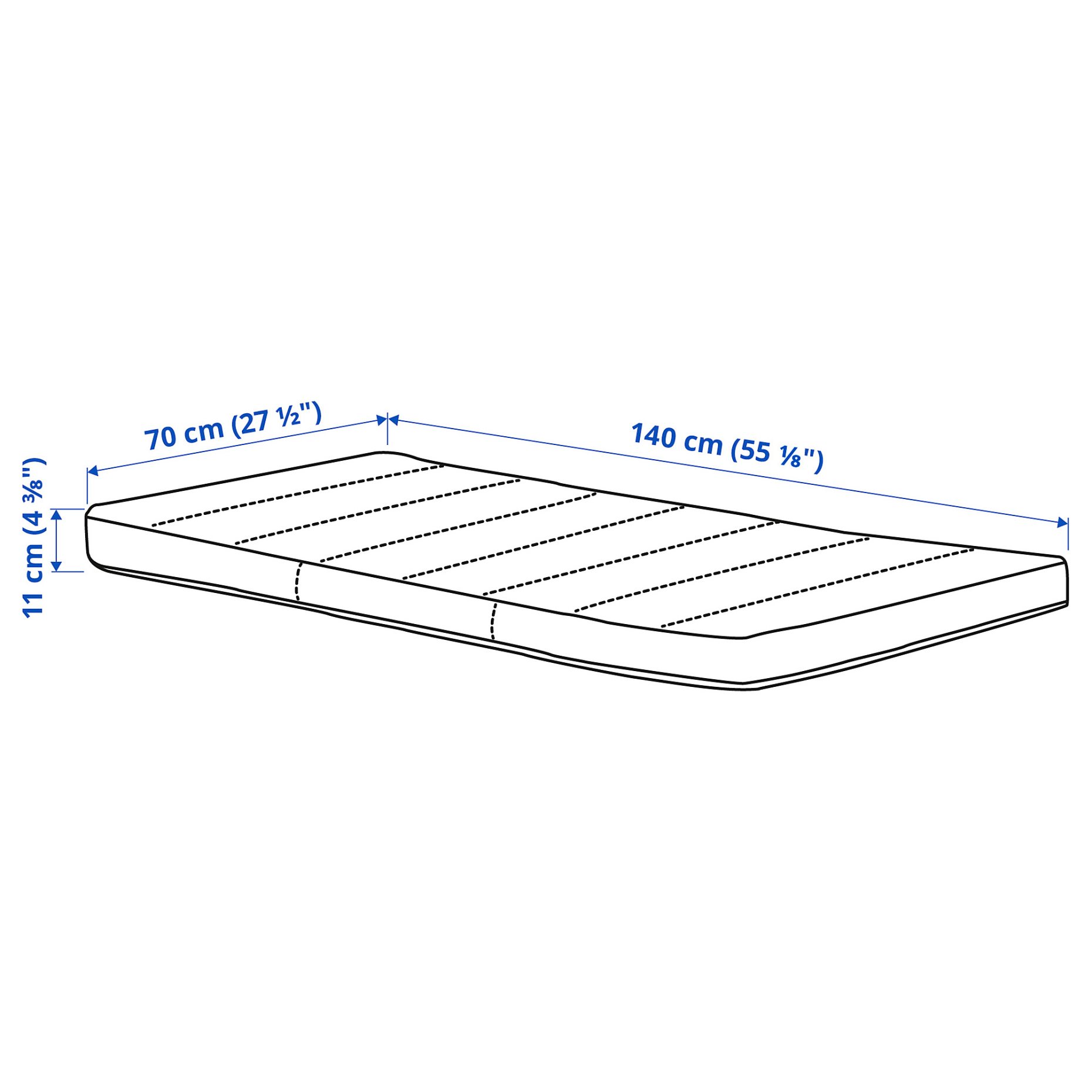DRÖMMANDE, pocket spring mattress for cot, 70x140x11 cm, 305.933.02