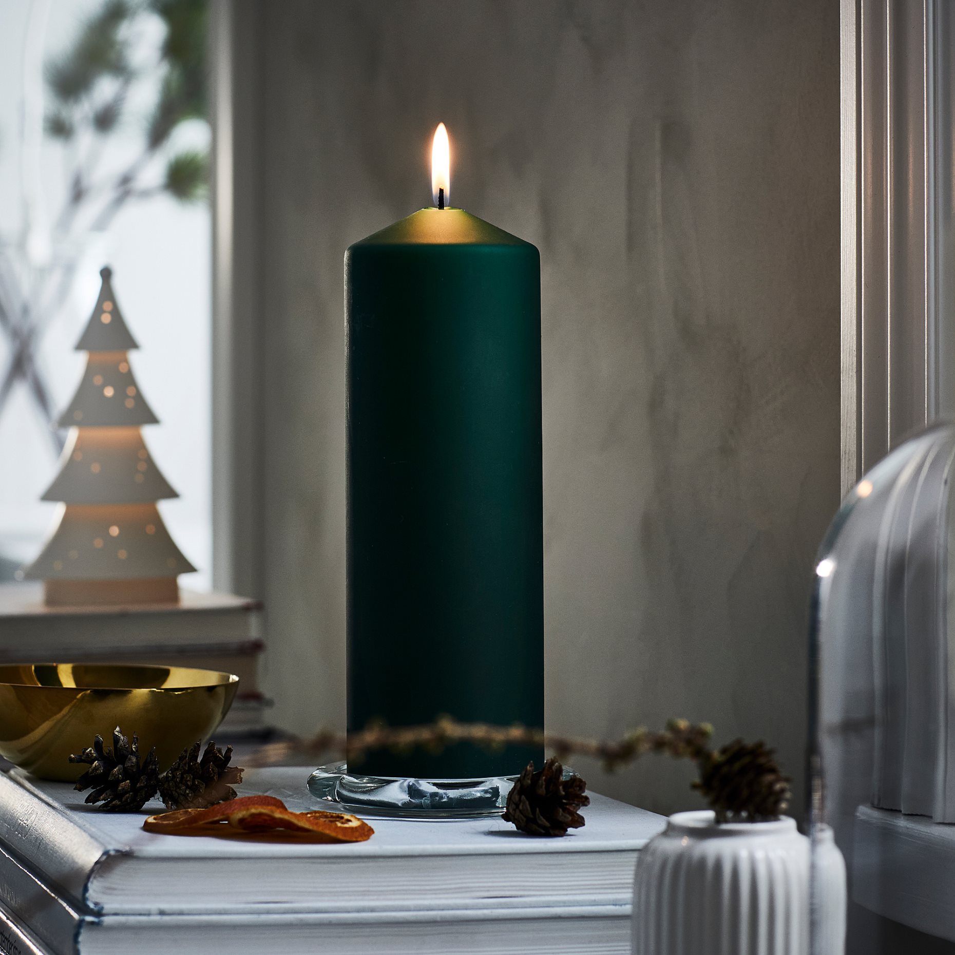 FENOMEN, unscented pillar candle, 23 cm, 305.999.31