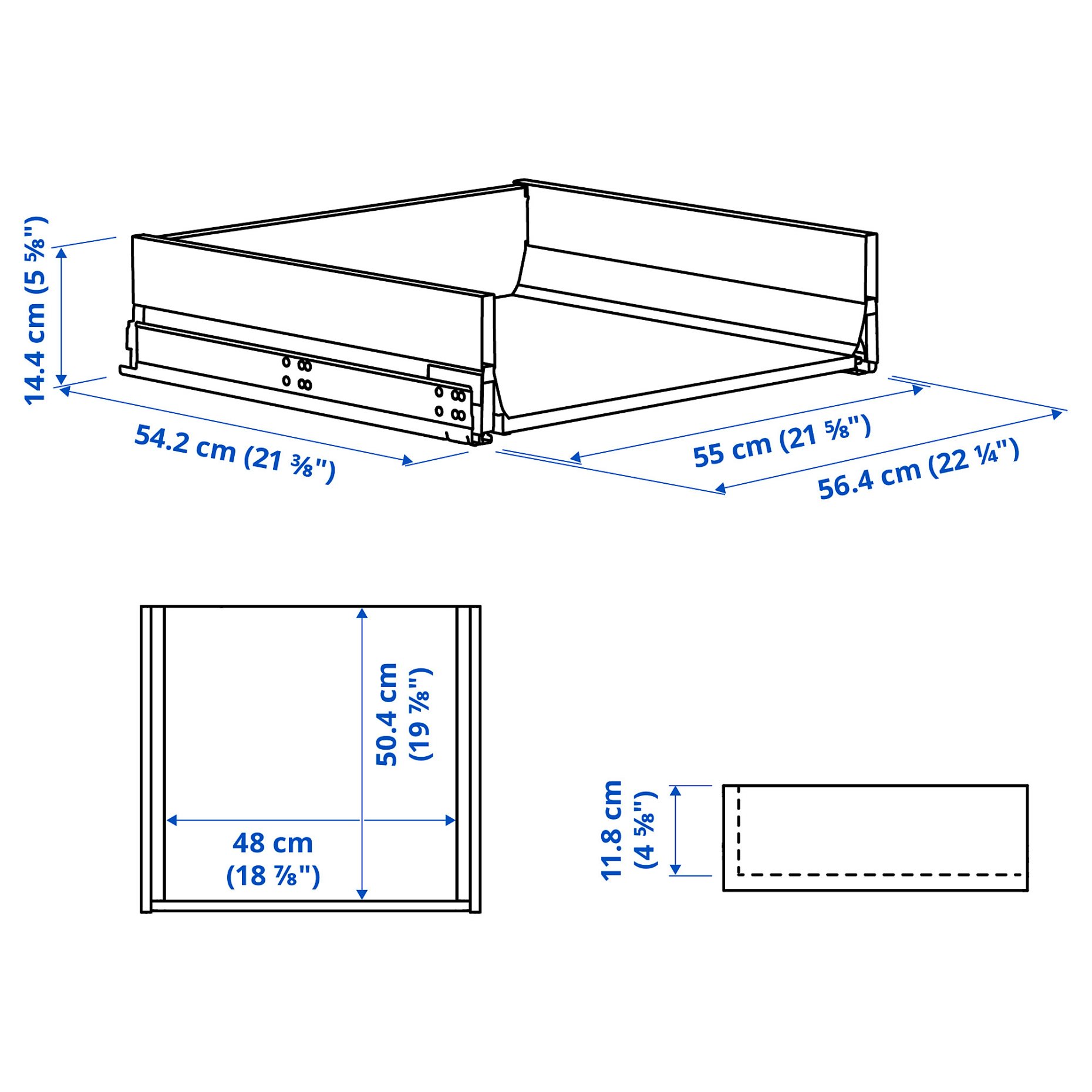 KNIVSHULT, συρτάρι μεσαίο, 60x60 cm, 306.006.75