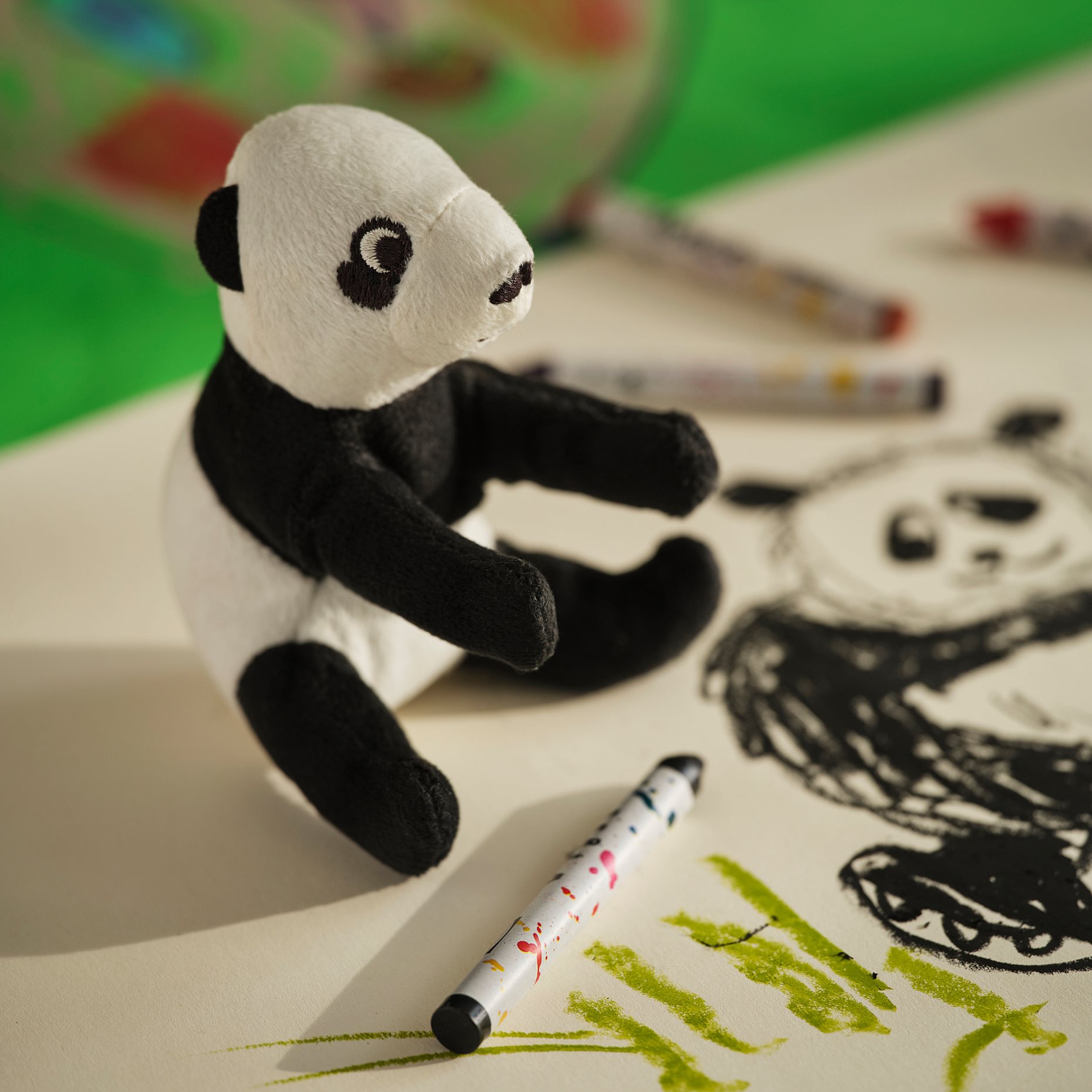 DJUNGELSKOG, soft toy/mini/panda, 11 cm, 306.061.06