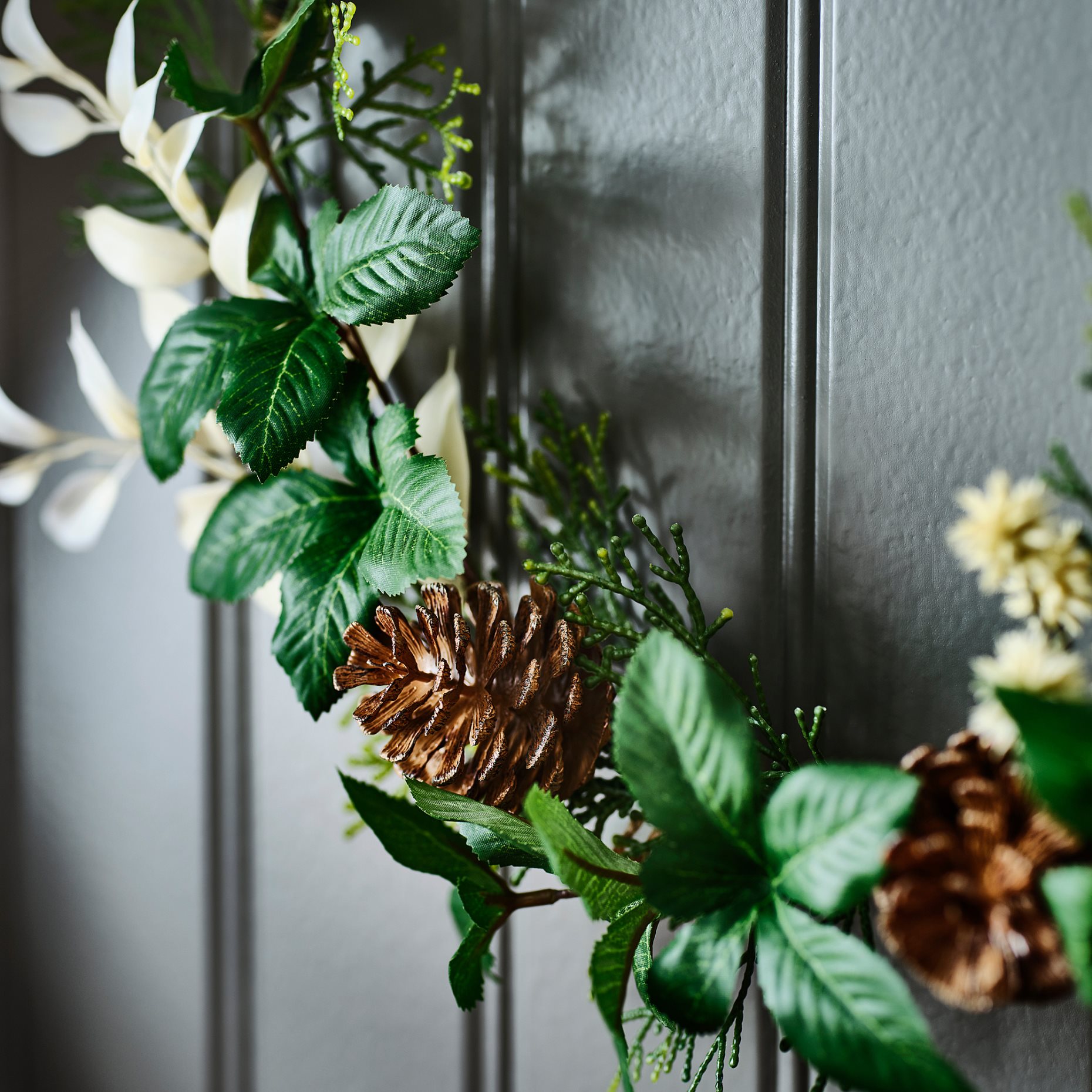 VINTERFINT, τεχνητό μισό στεφάνι εσωτερικού/εξωτερικού χώρου, 45 cm, 306.095.53