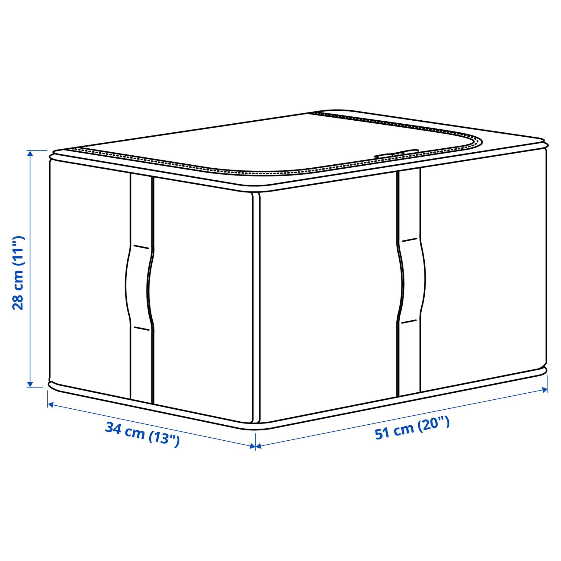 PURRPINGLA, storage case, 34x51x28 cm, 306.122.54