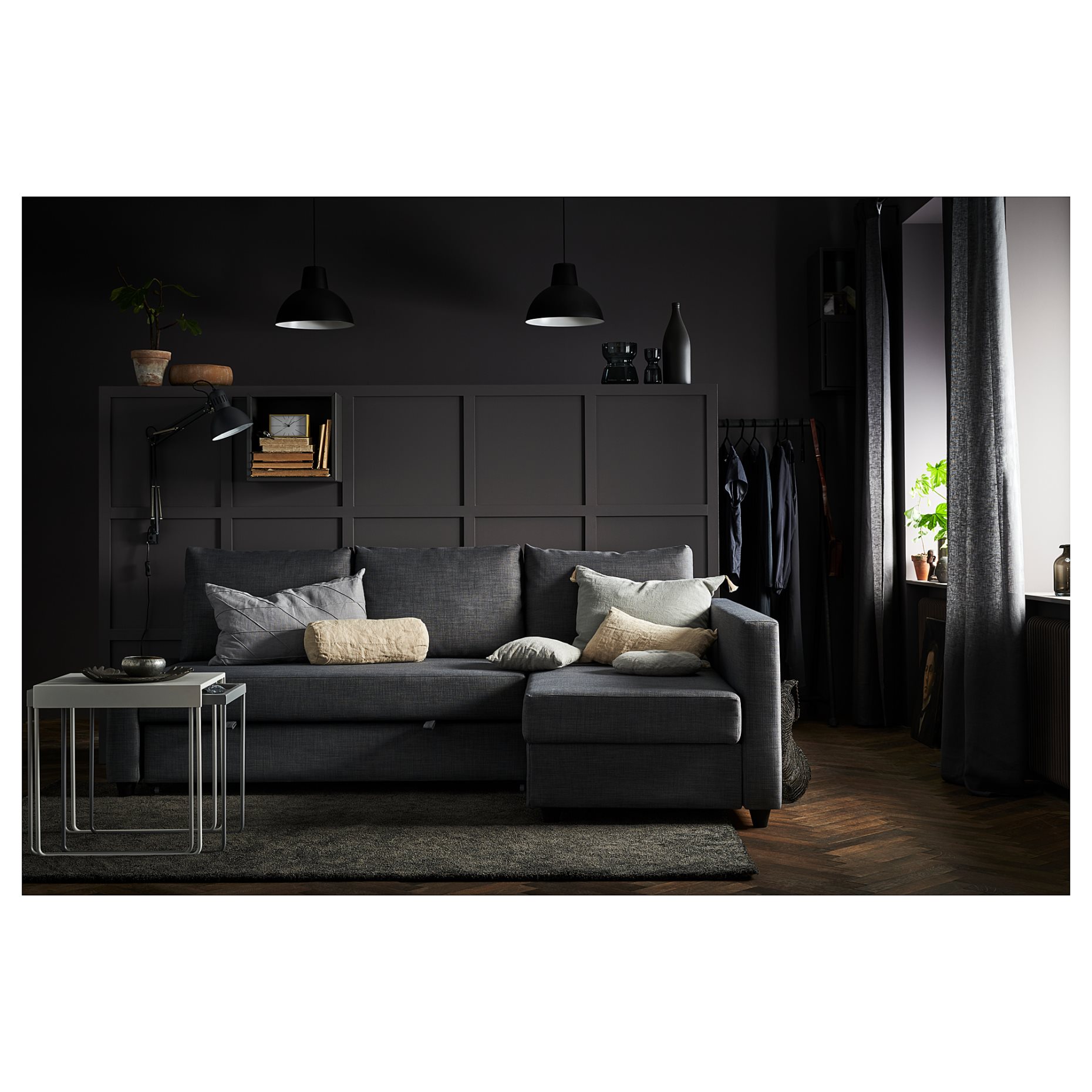 FRIHETEN, corner sofa-bed with storage, 392.167.54