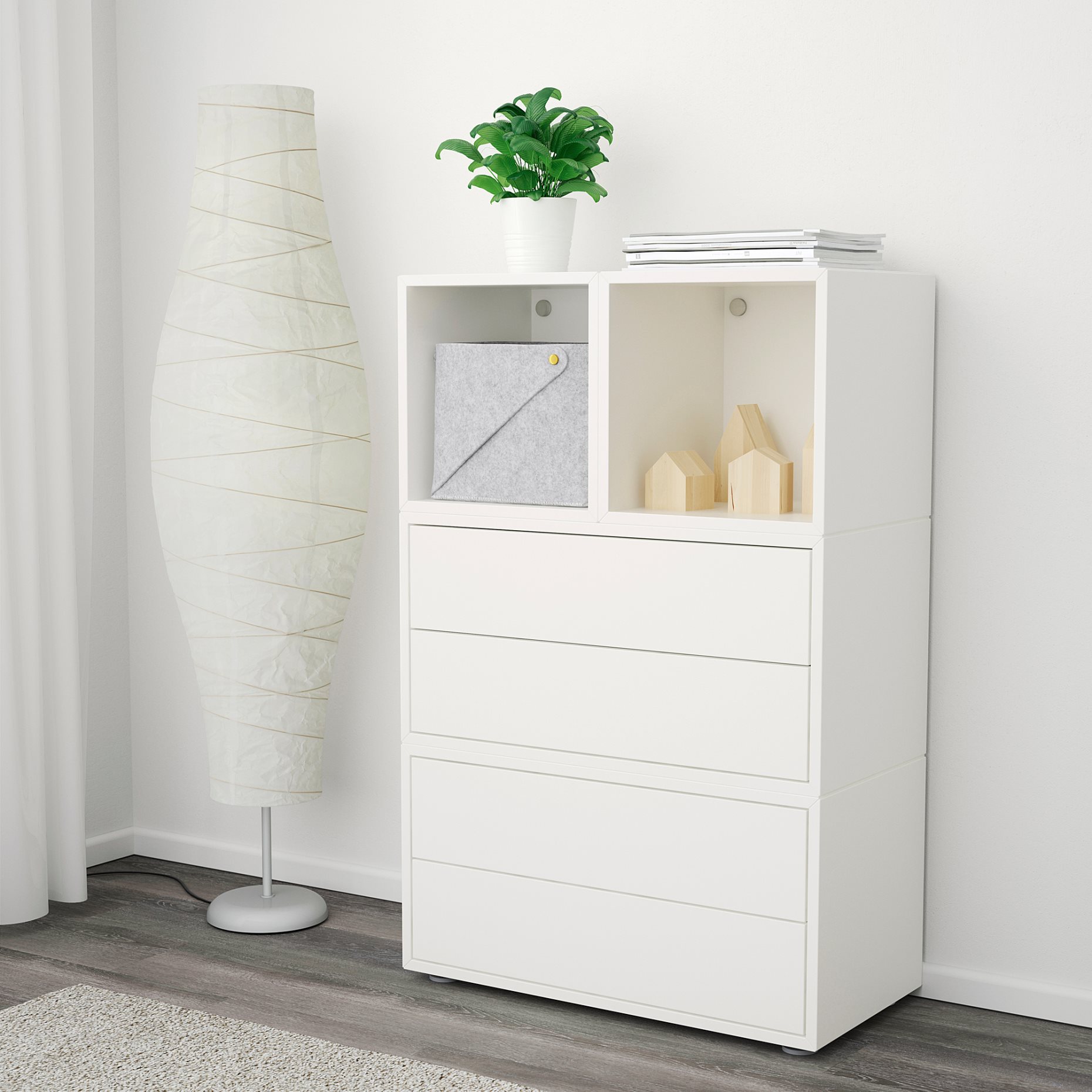 EKET, cabinet combination with feet, 392.217.79