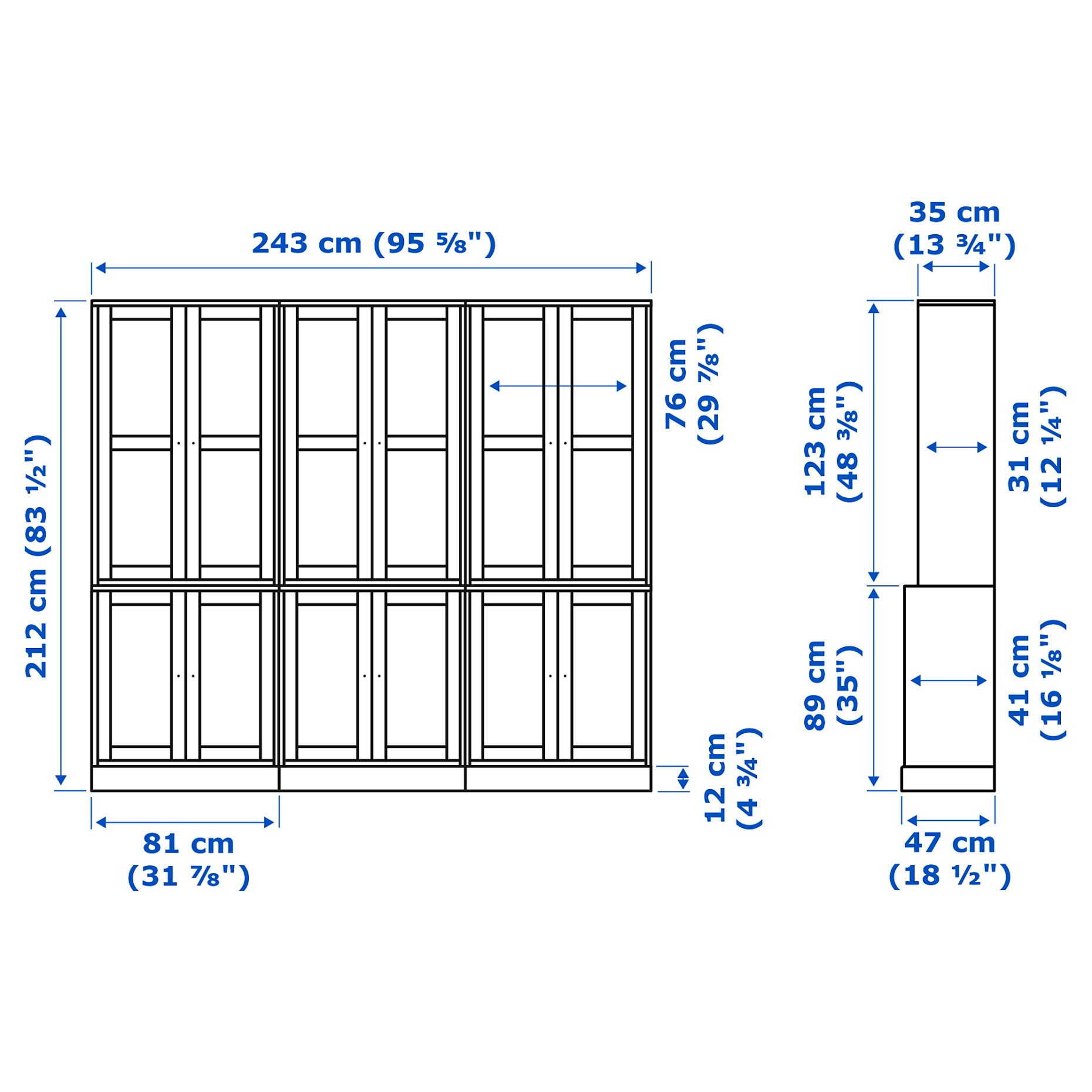 HAVSTA, storage combination with glass-doors, 392.659.71