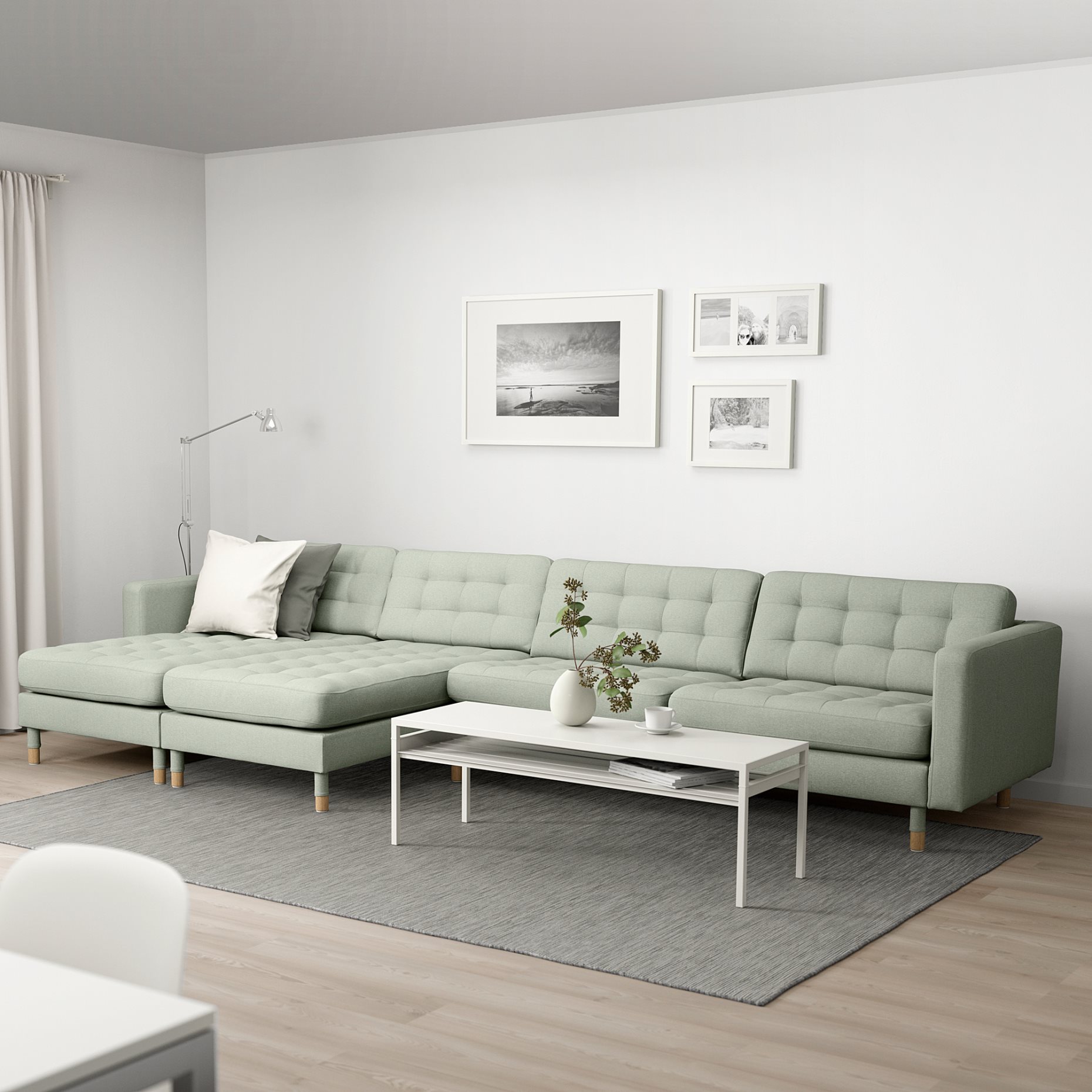 LANDSKRONA, 5-seat sofa with chaise longues, 392.699.93