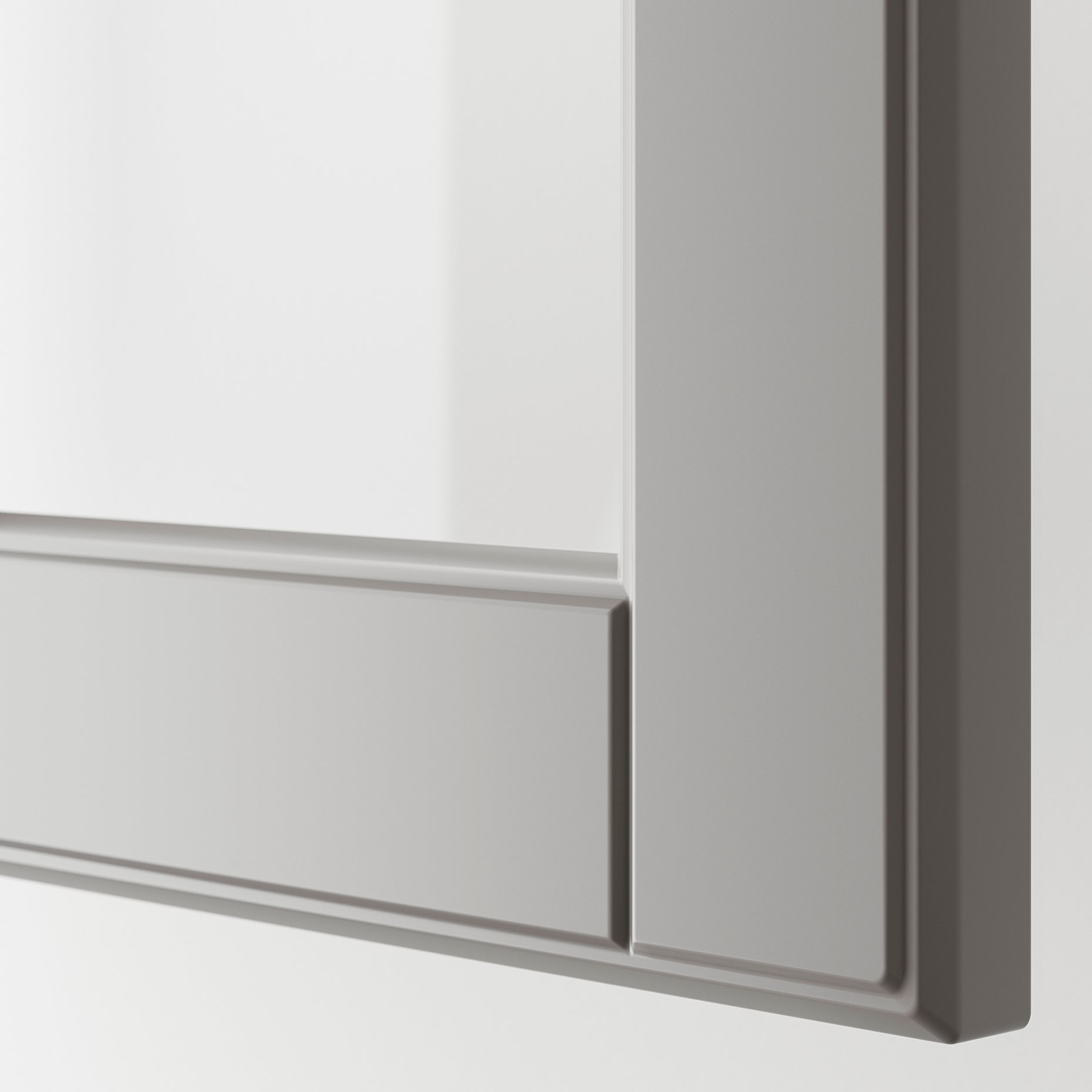 METOD, wall cabinet with shelves/glass door, 40x100 cm, 393.949.54