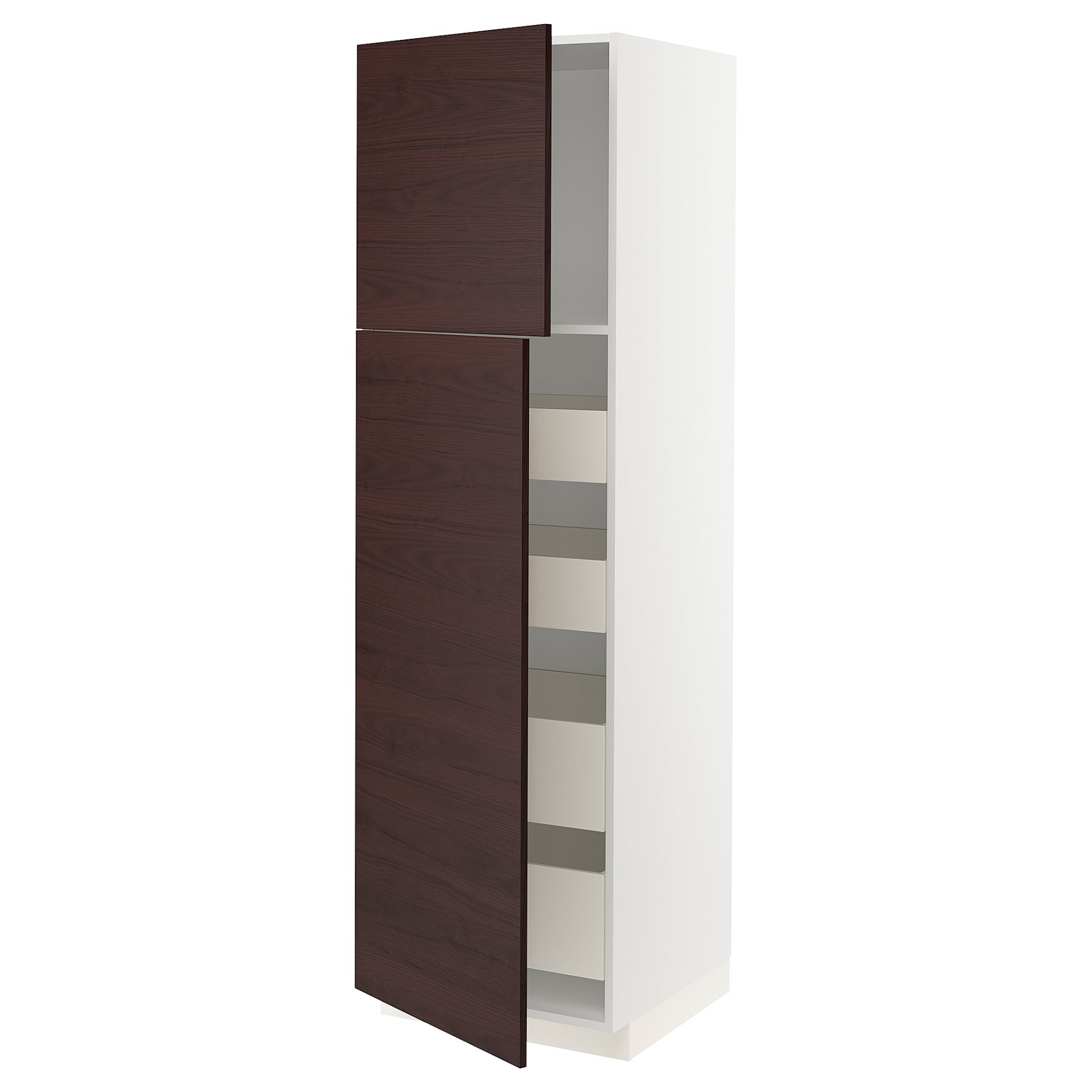METOD/MAXIMERA, high cabinet with 2 doors/4 drawers, 60x60x200 cm, 394.639.33