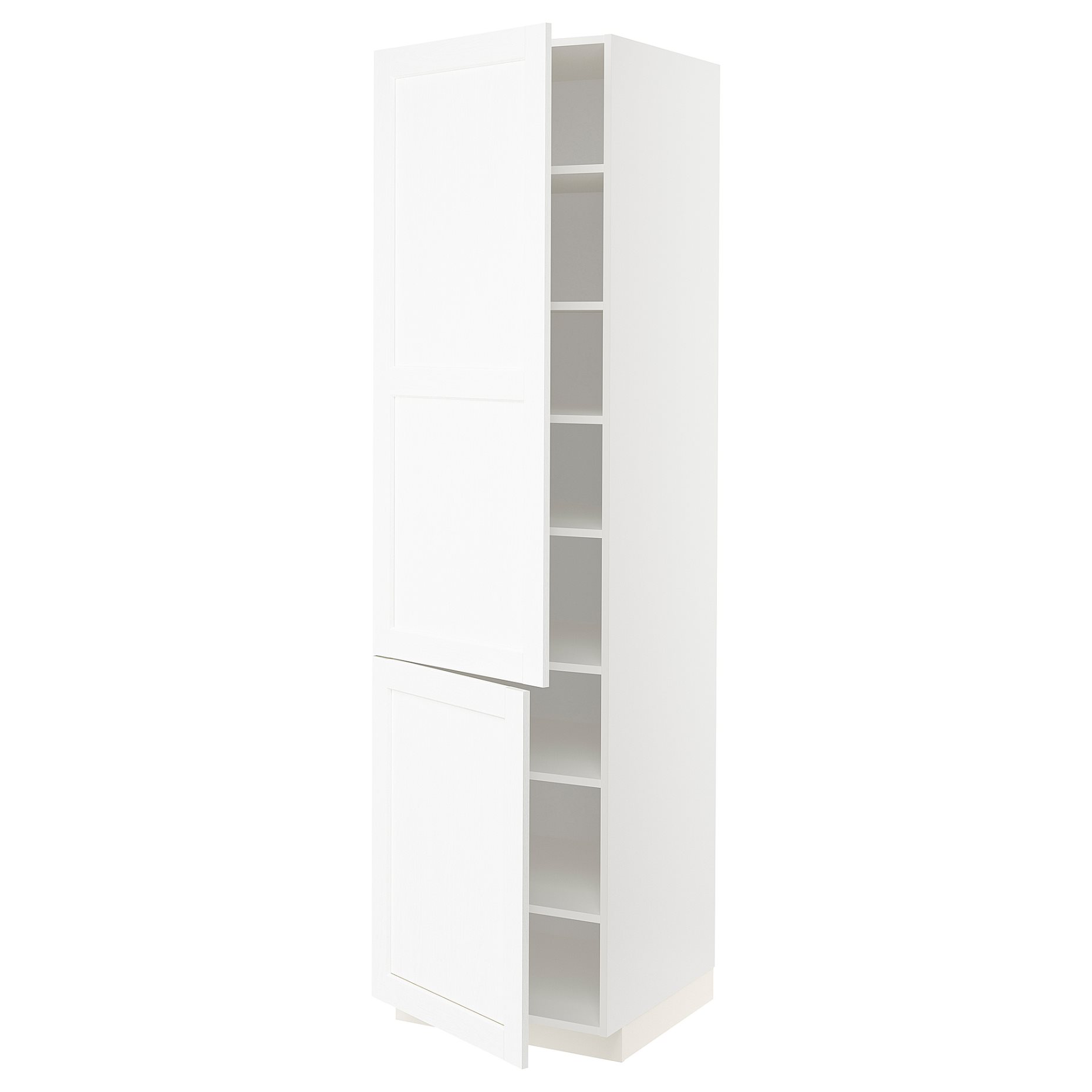 METOD, high cabinet with shelves/2 doors, 60x60x220 cm, 394.735.12