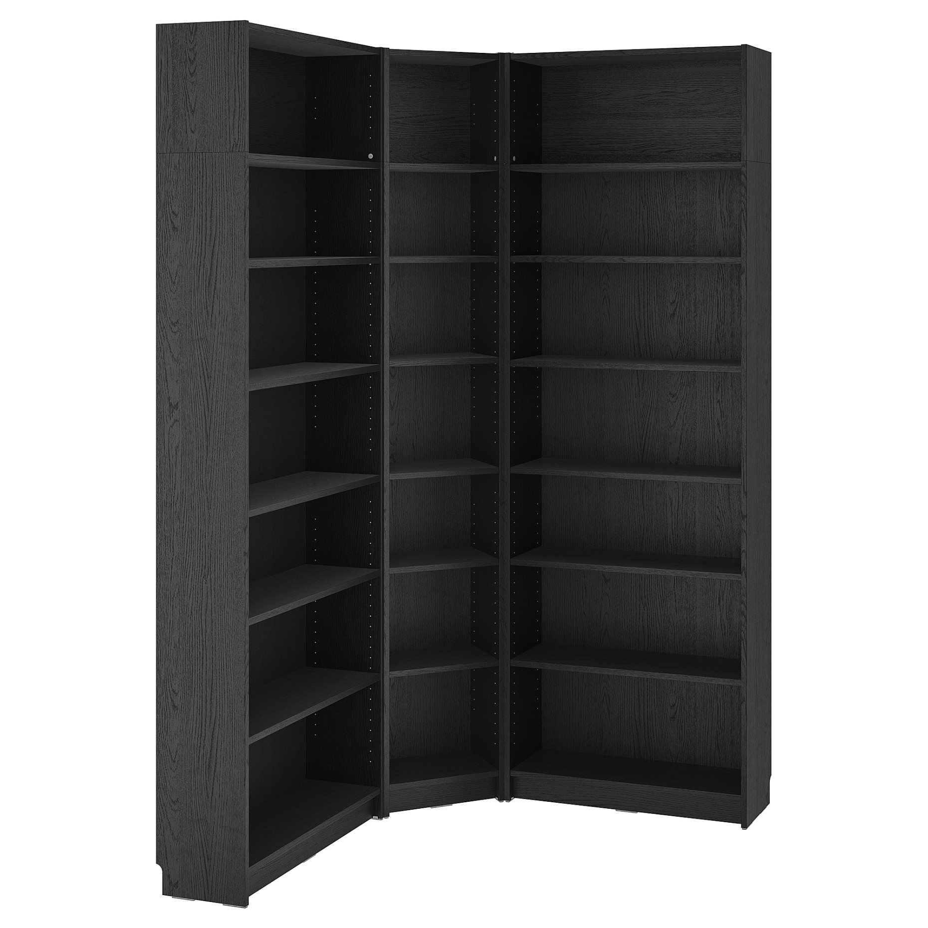 BILLY, bookcase corner combination with height extension units, 136/136x28x237 cm, 394.835.49
