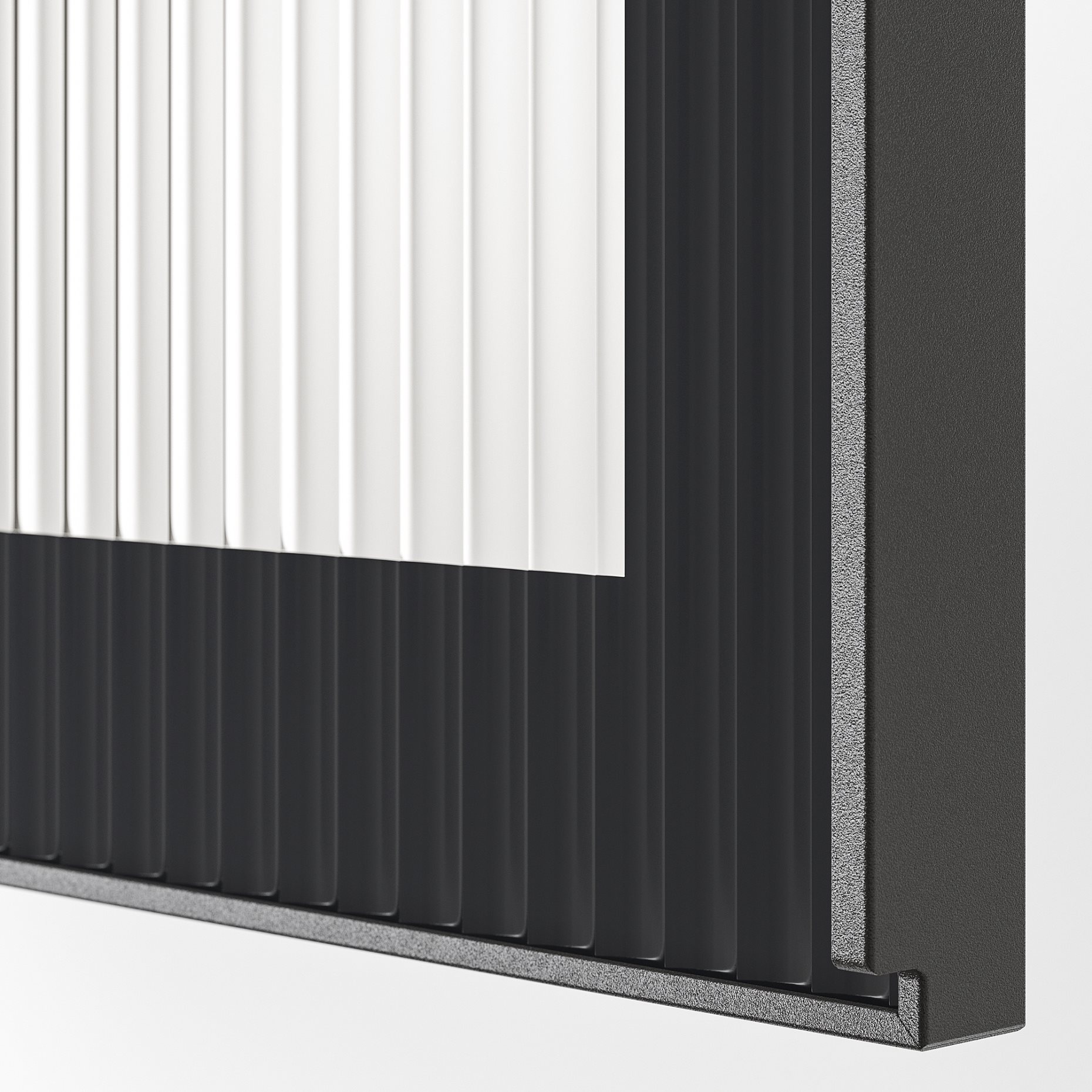 METOD, οριζόντιο ντουλάπι τοίχου/2 γυάλινες πόρτες με μηχανισμό πίεσης, 80x80 cm, 394.907.43