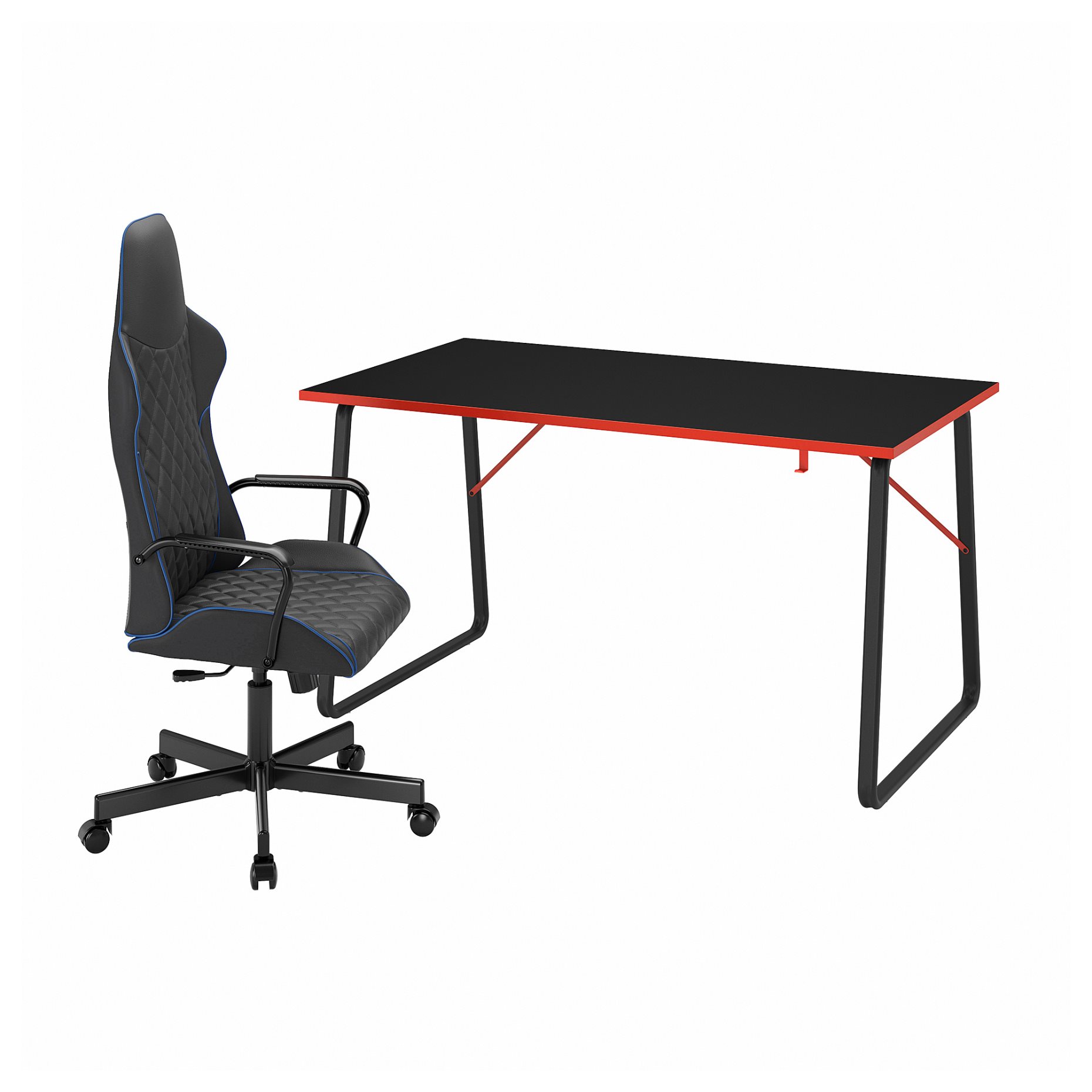 HUVUDSPELARE/UTESPELARE, gaming desk and chair, 394.909.55