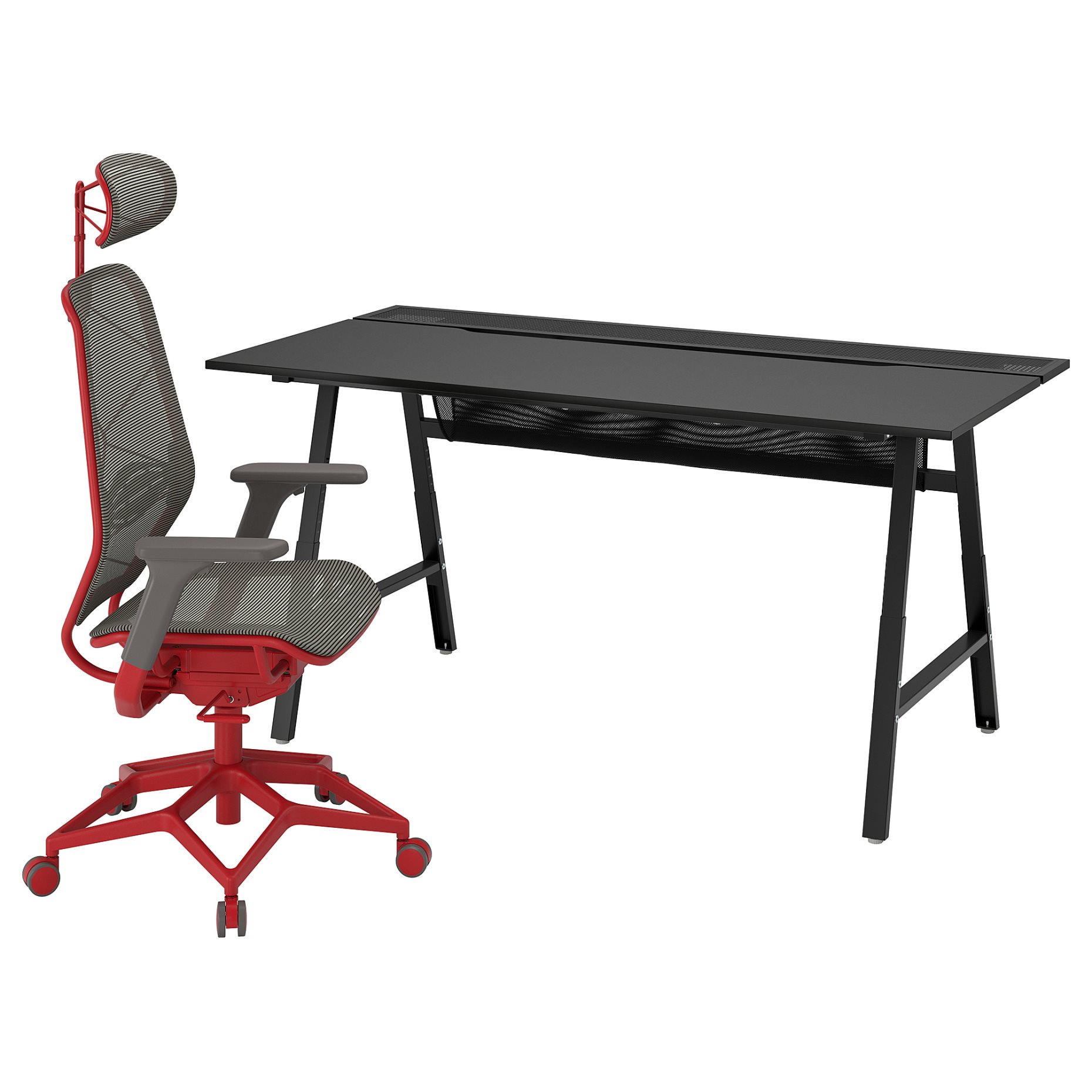UTESPELARE/STYRSPEL, gaming desk and chair, 394.910.35
