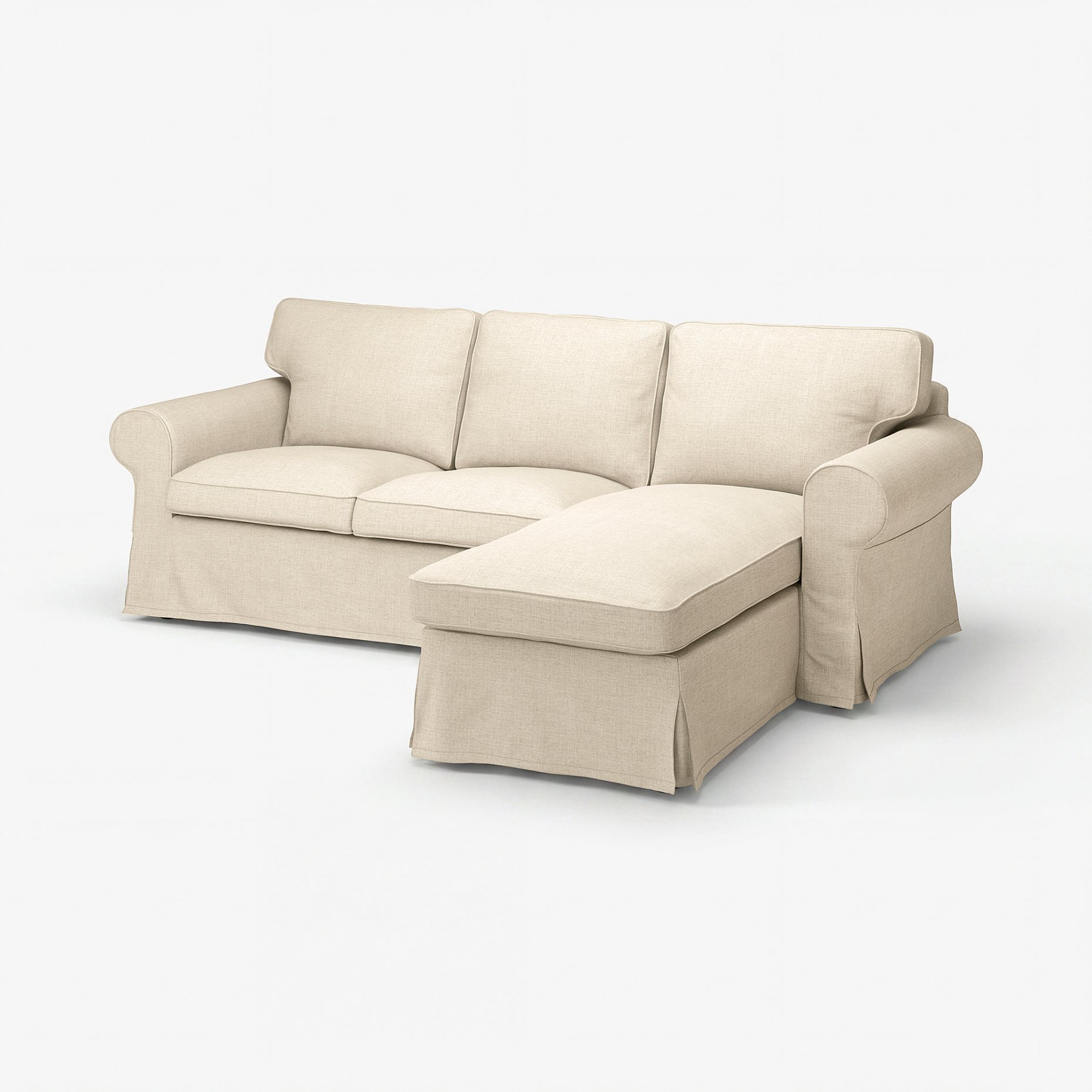 EKTORP, 3-seat sofa with chaise longue, 395.090.40