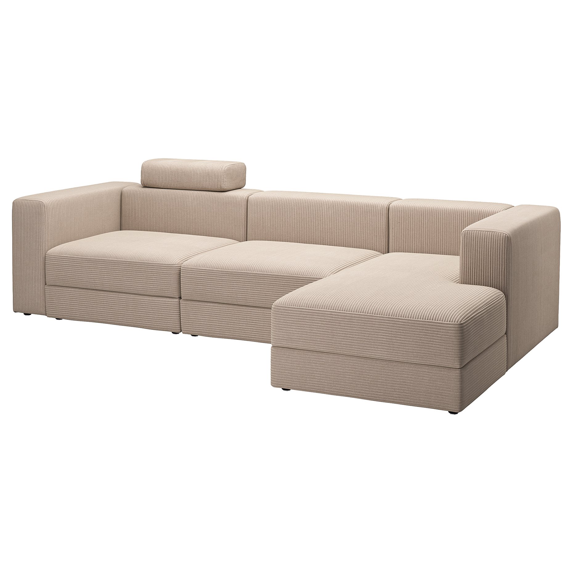 JÄTTEBO, 4θέσιος καναπές με σεζλόνγκ/δεξιό με κεφαλάρι, 395.108.97
