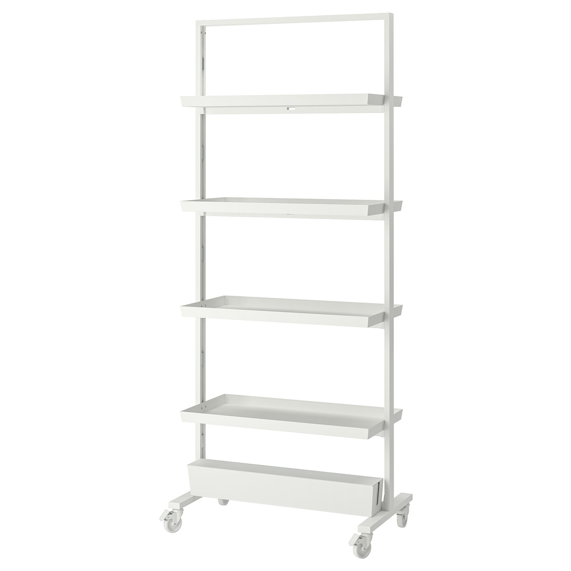 MITTZON, frame with castors/display shelf/cable box, 85x205 cm, 395.623.63