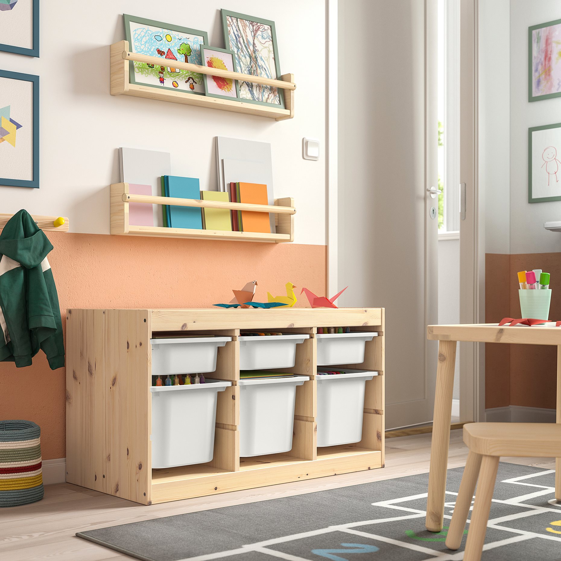 TROFAST, storage combination with boxes, 93x44x52 cm, 395.748.65