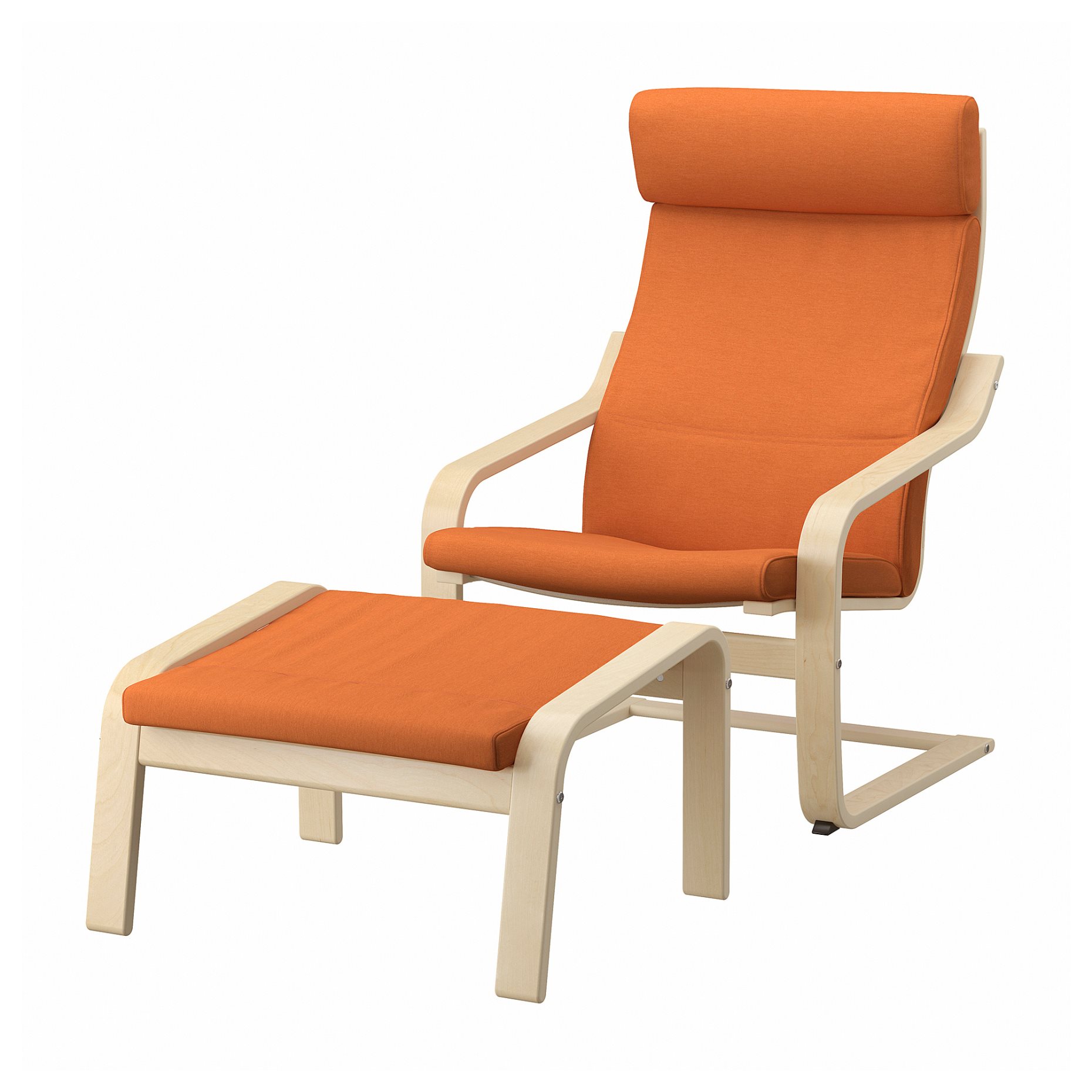 POÄNG, armchair and footstool, 395.750.49