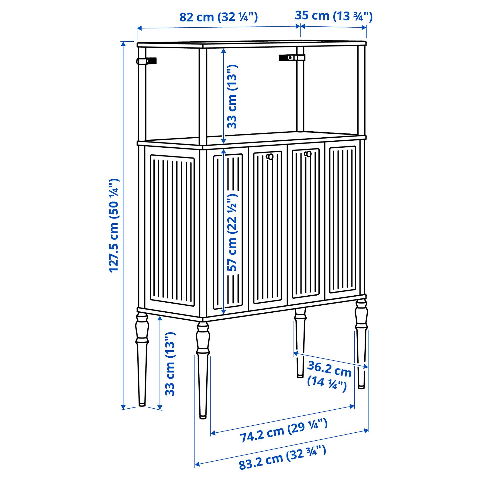 SÅGMÄSTARE, σύνθεση αποθήκευσης, 164x35x128 cm, 395.799.62