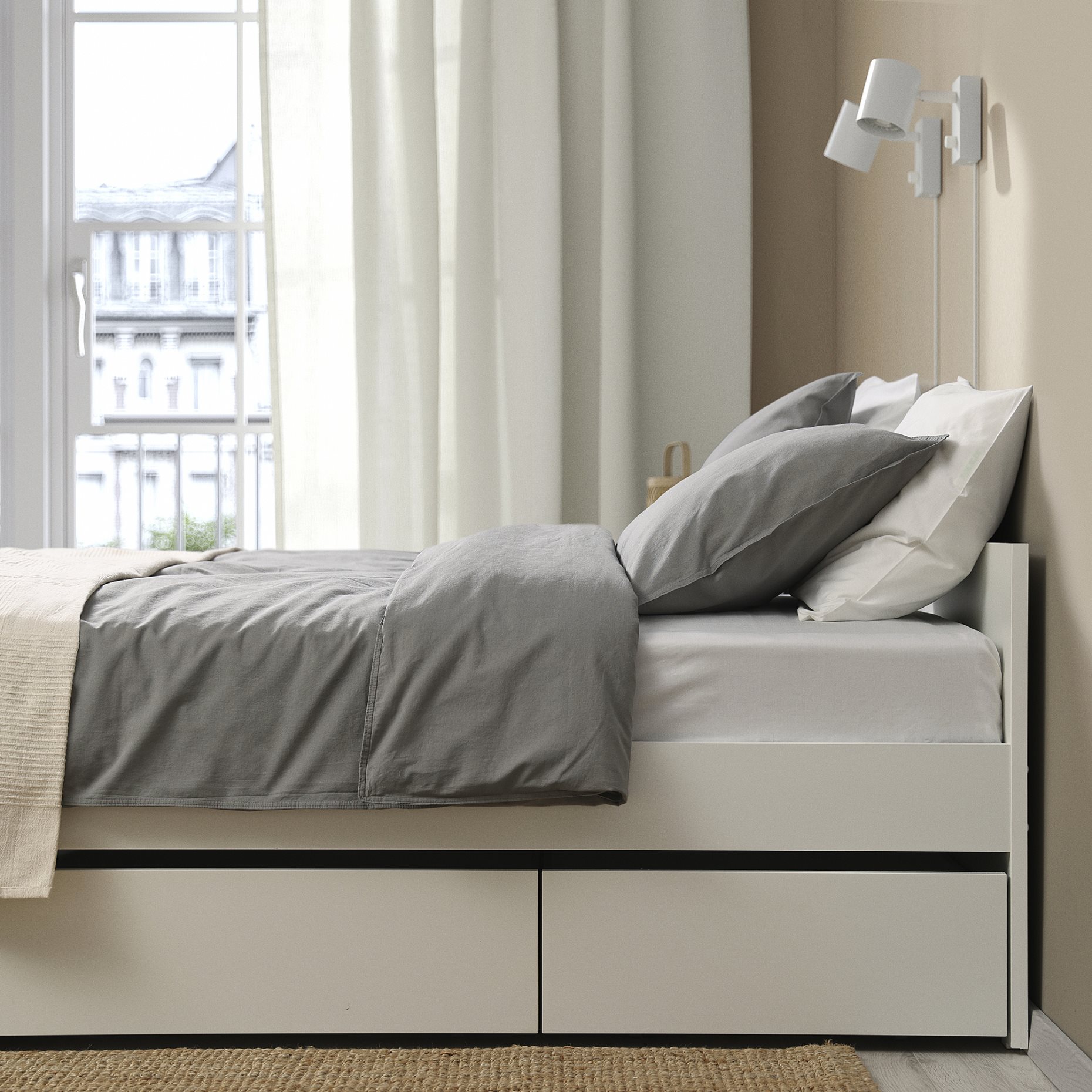 bed frame with 2 storage boxes, 160x200 cm, 395.819.79