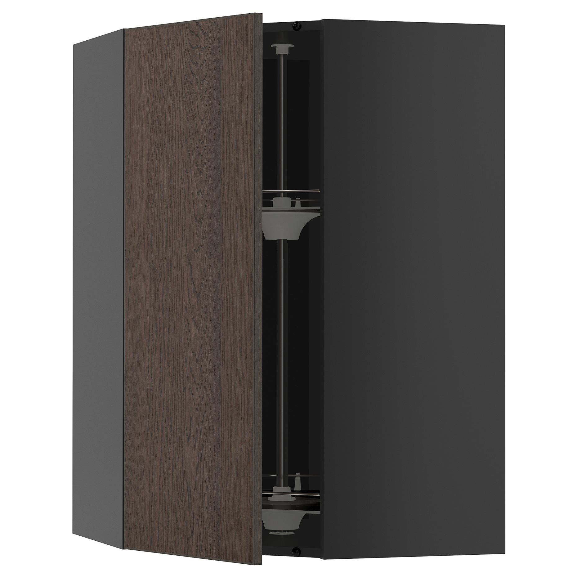 METOD, corner wall cabinet with carousel, 68x100 cm, 395.897.58