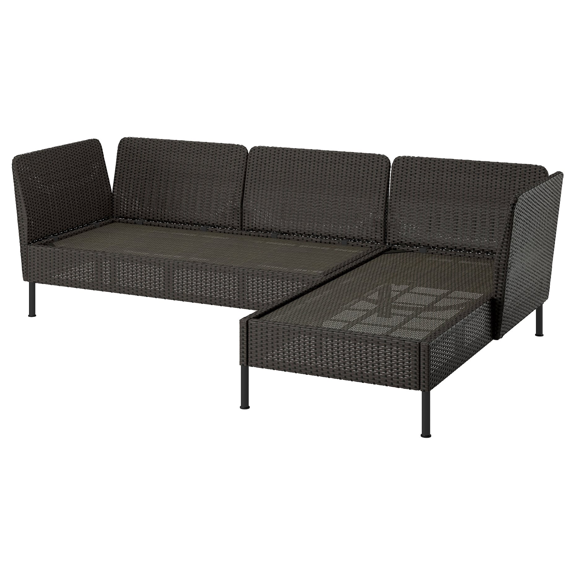 VITTSKÄR, 3-seat sofa with chaise longue and armrests, outdoor, 395.912.52