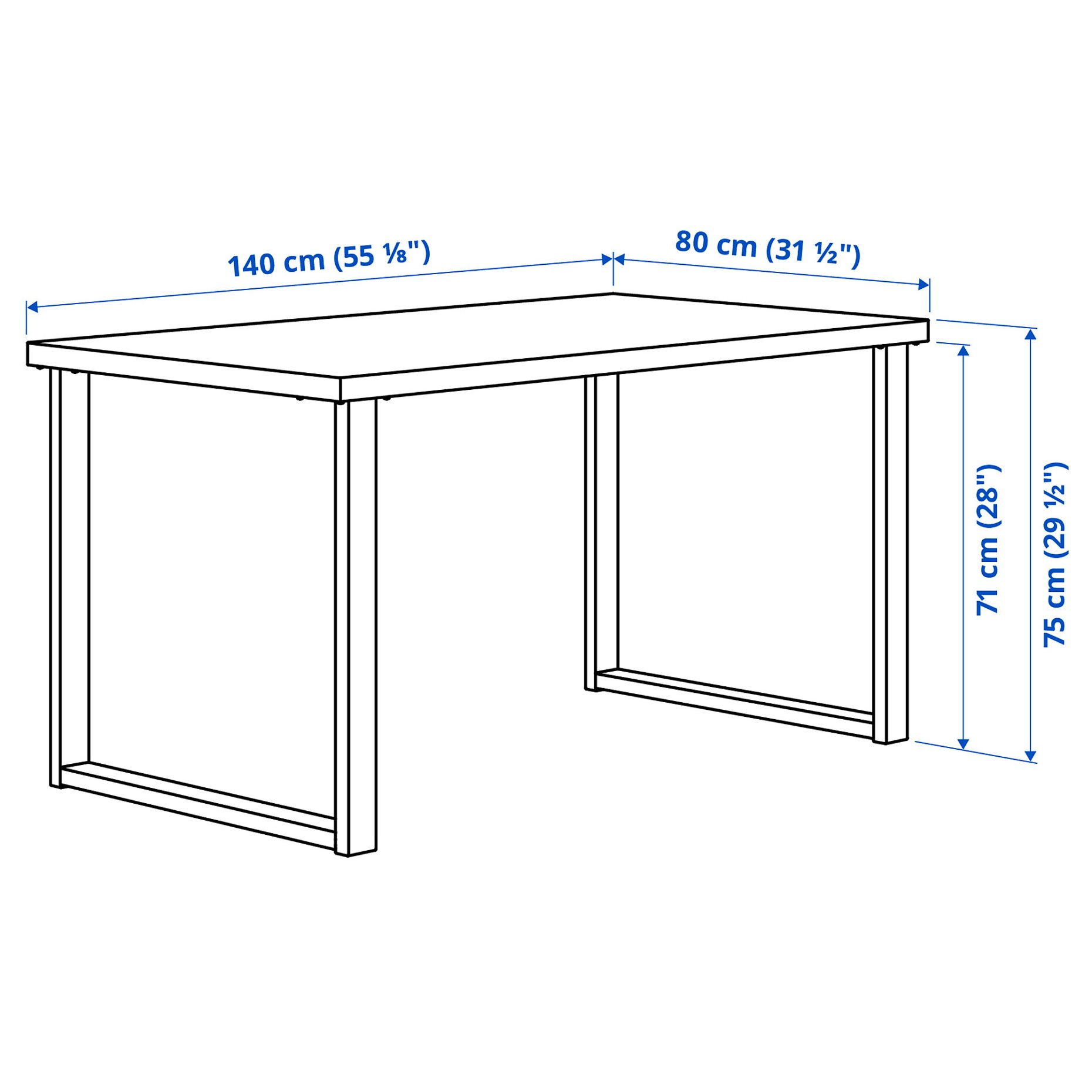 SKÅLSTA, τραπέζι και 4 καρέκλες, 140x80 cm, 396.095.63