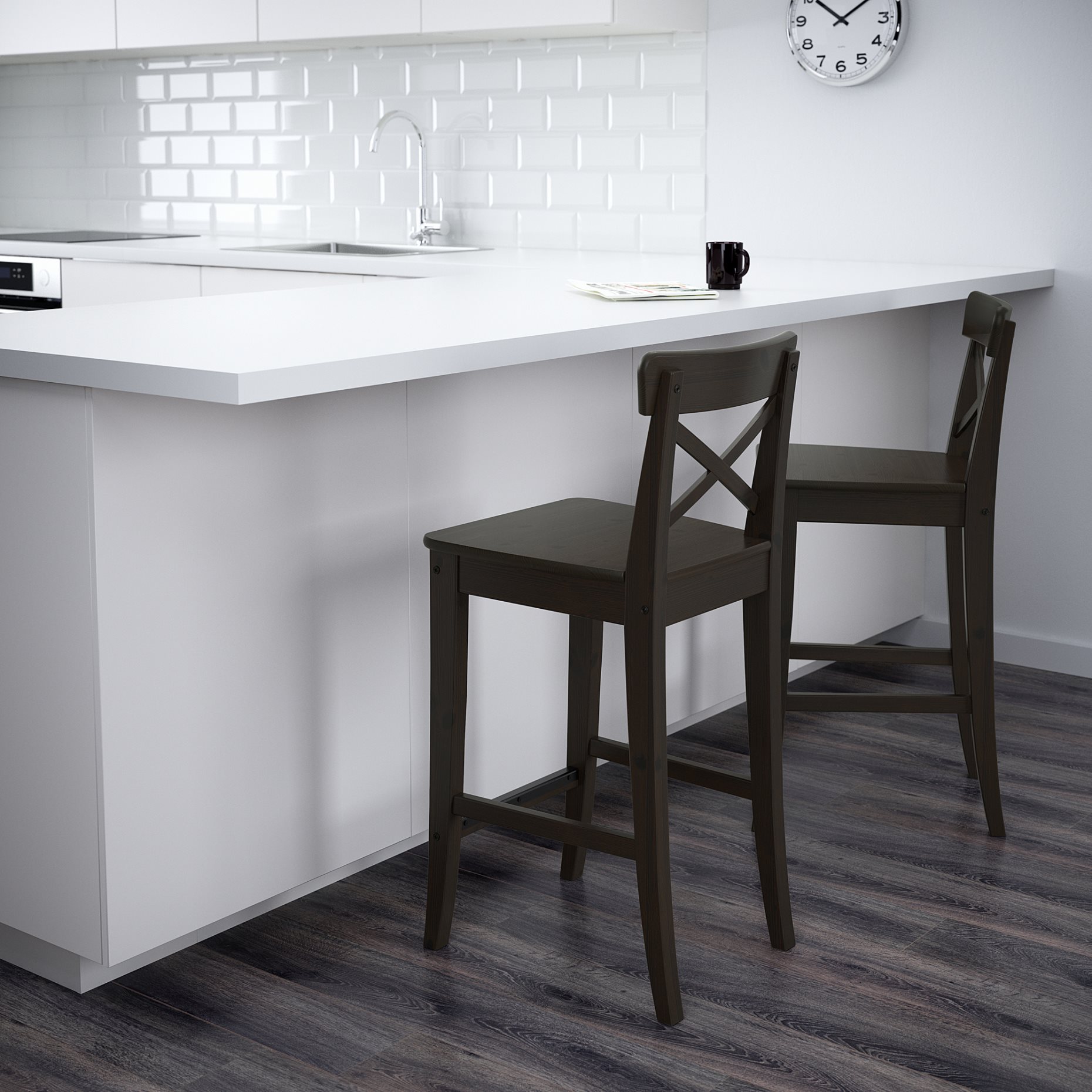 INGOLF, σκαμπό μπαρ με πλάτη, 402.485.13