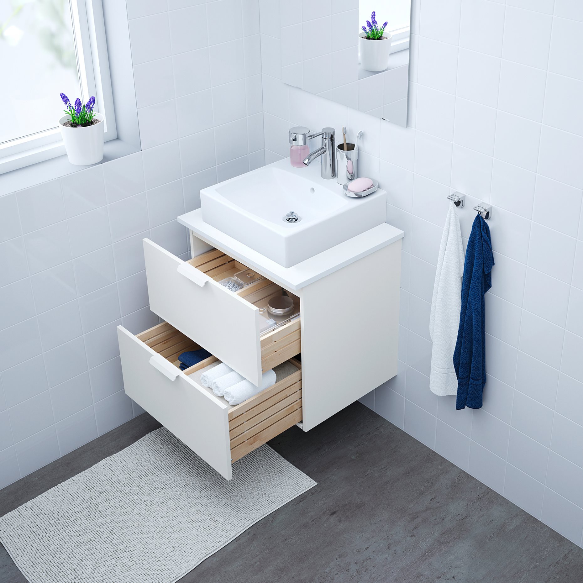 GODMORGON, wash-stand with 2 drawers, 402.811.02